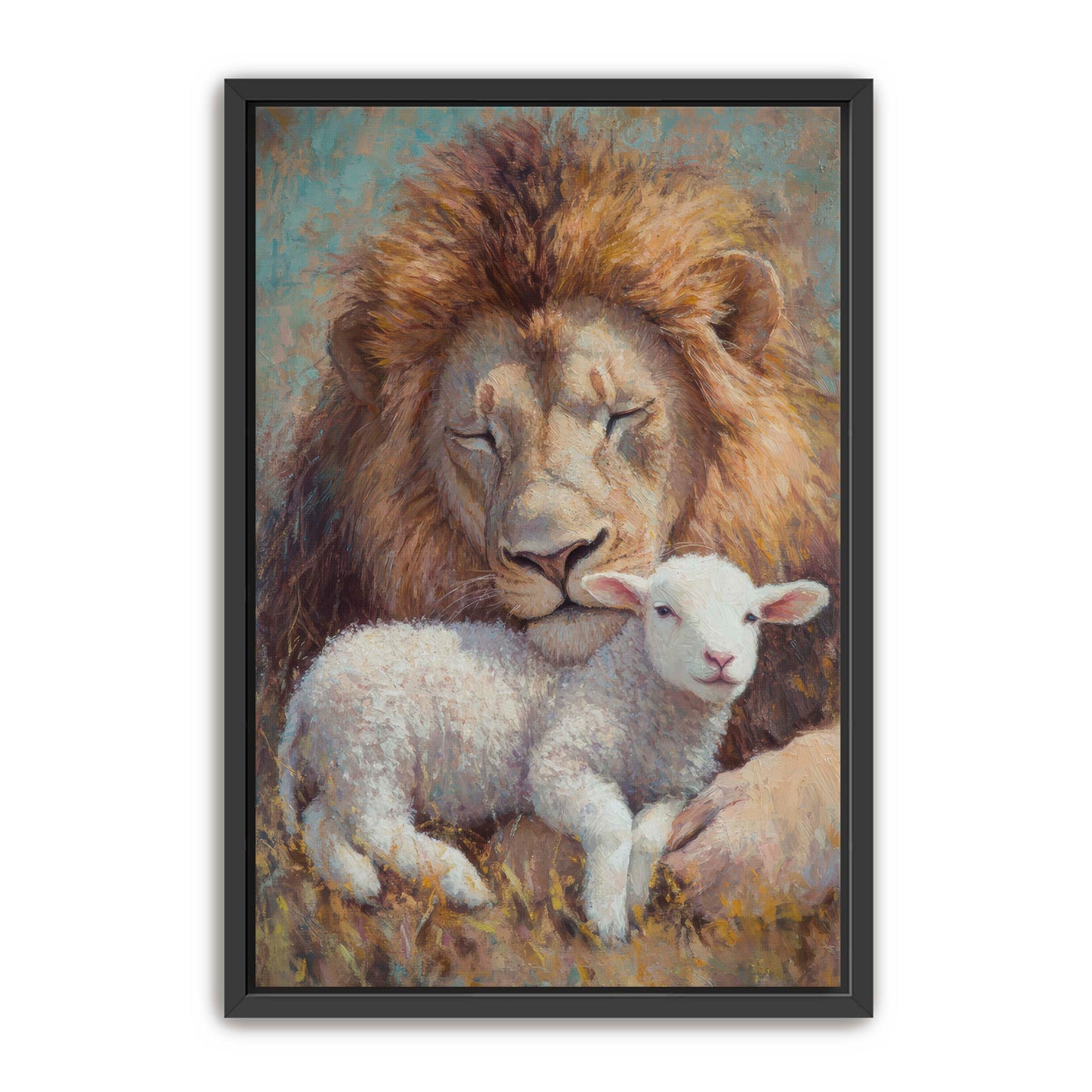 Lion Protecting Lamb