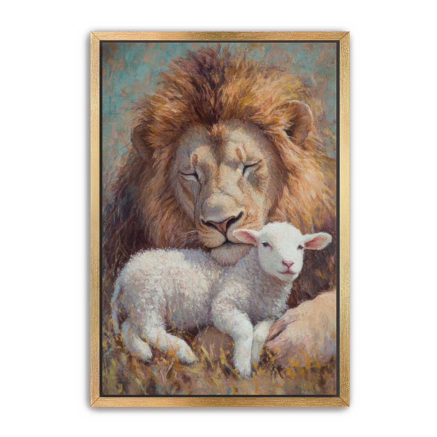 Lion Protecting Lamb