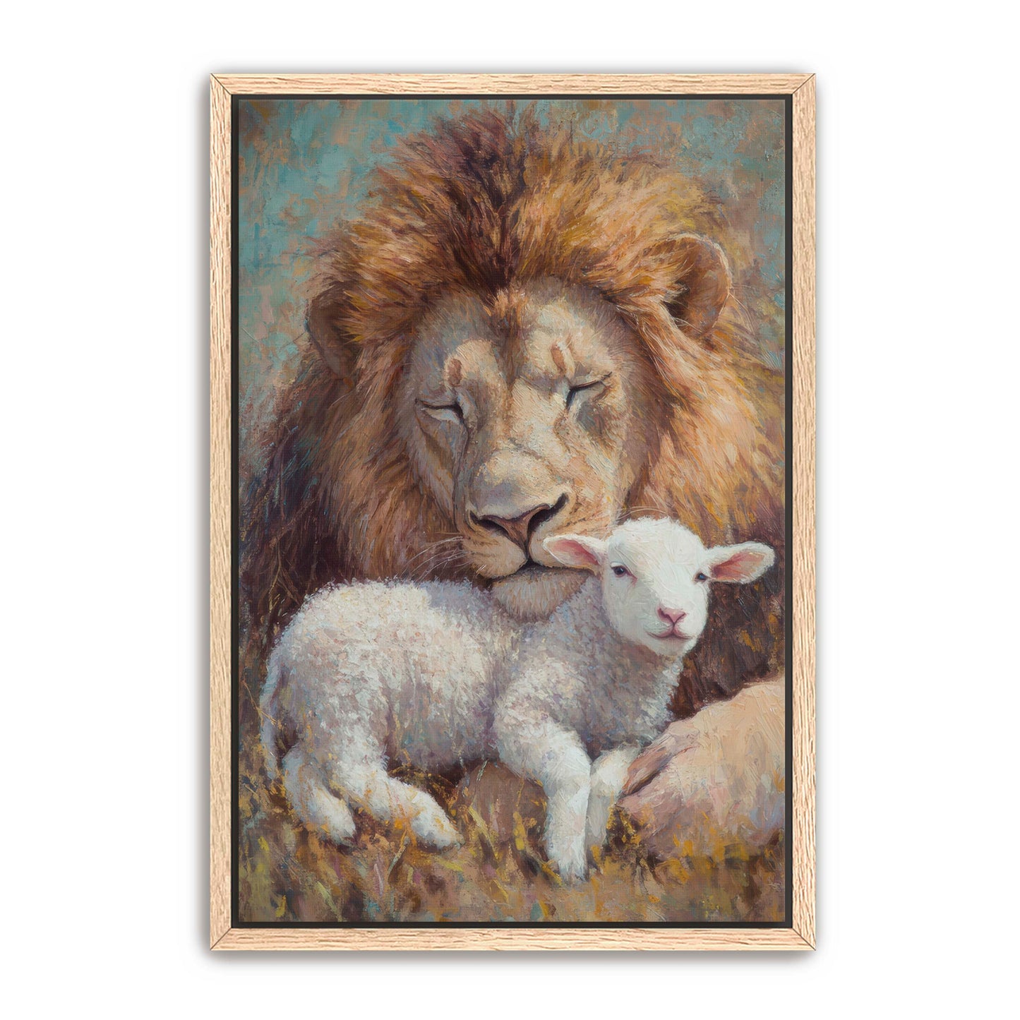 Lion Protecting Lamb