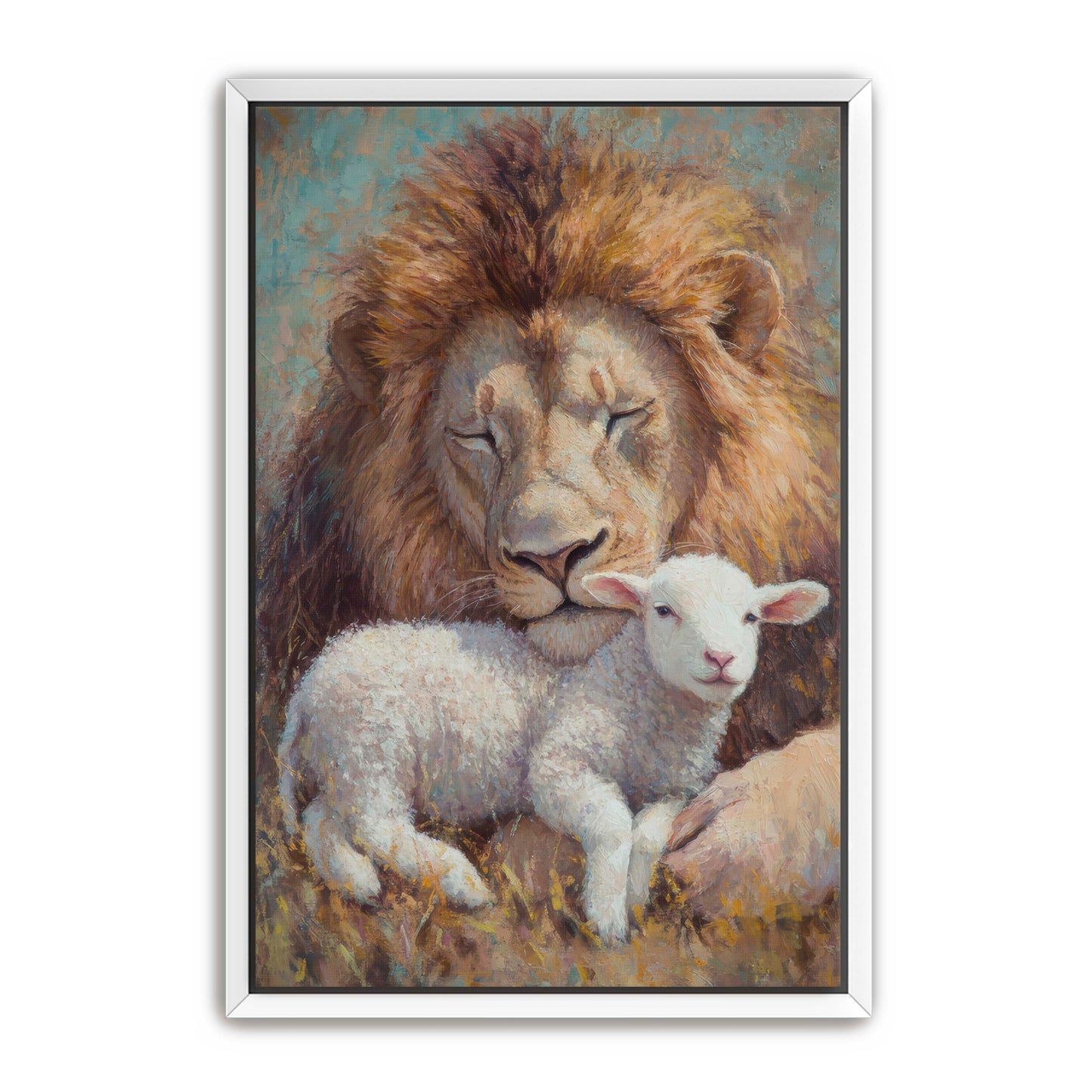Lion Protecting Lamb