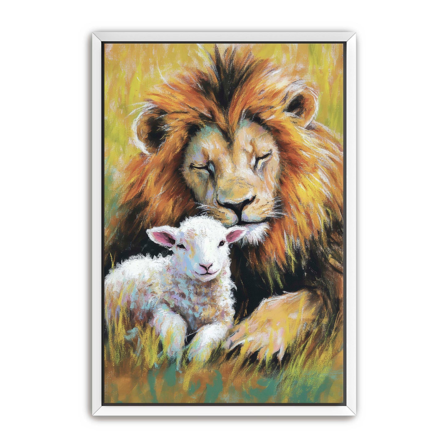 Lion and Lamb Watercolor