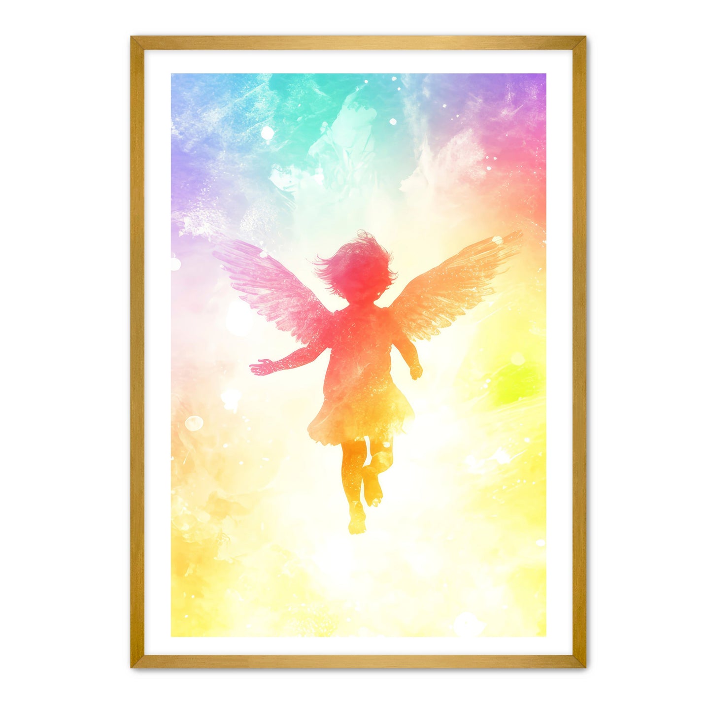 Little Angel Painting Rainbow
