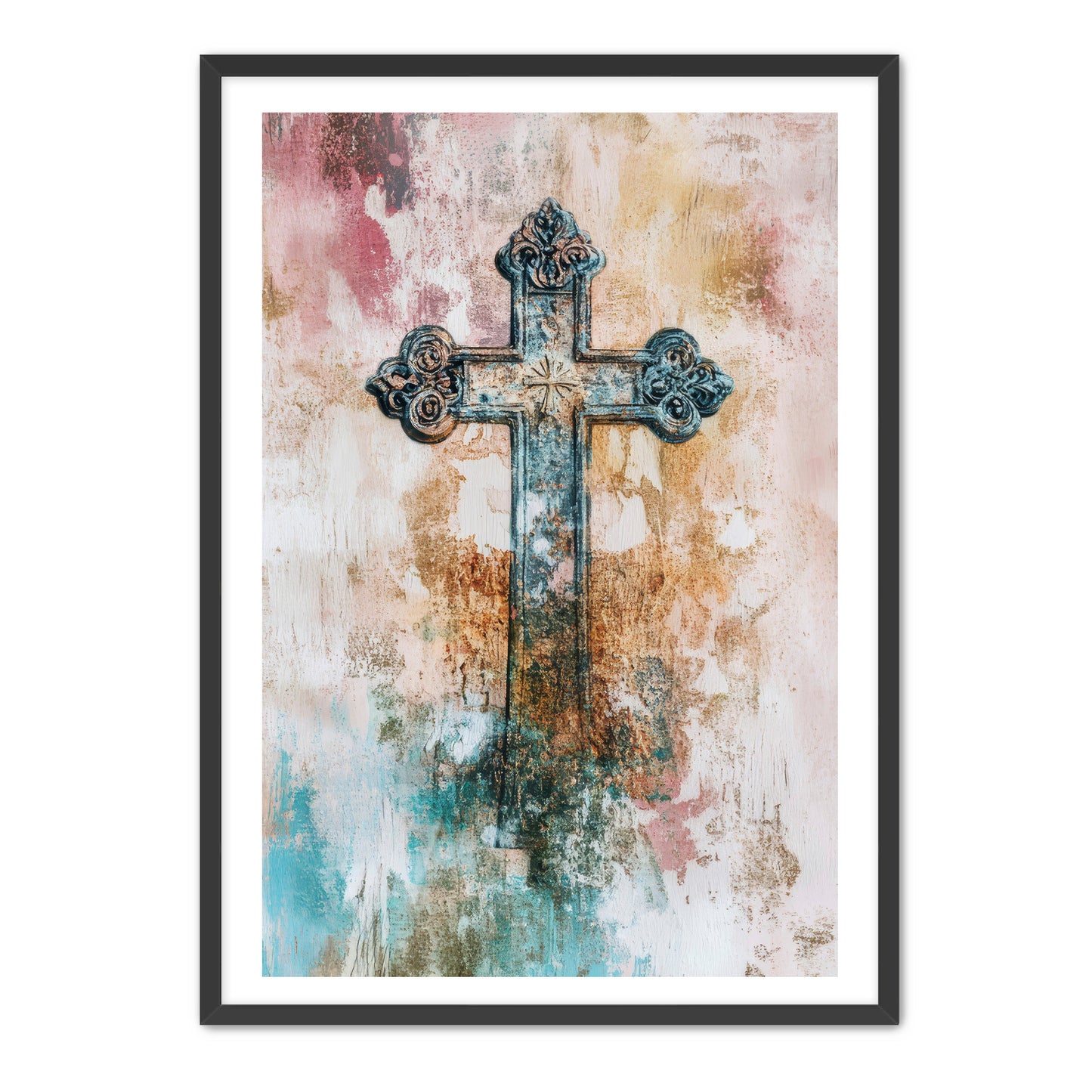Metal Style Cross Print