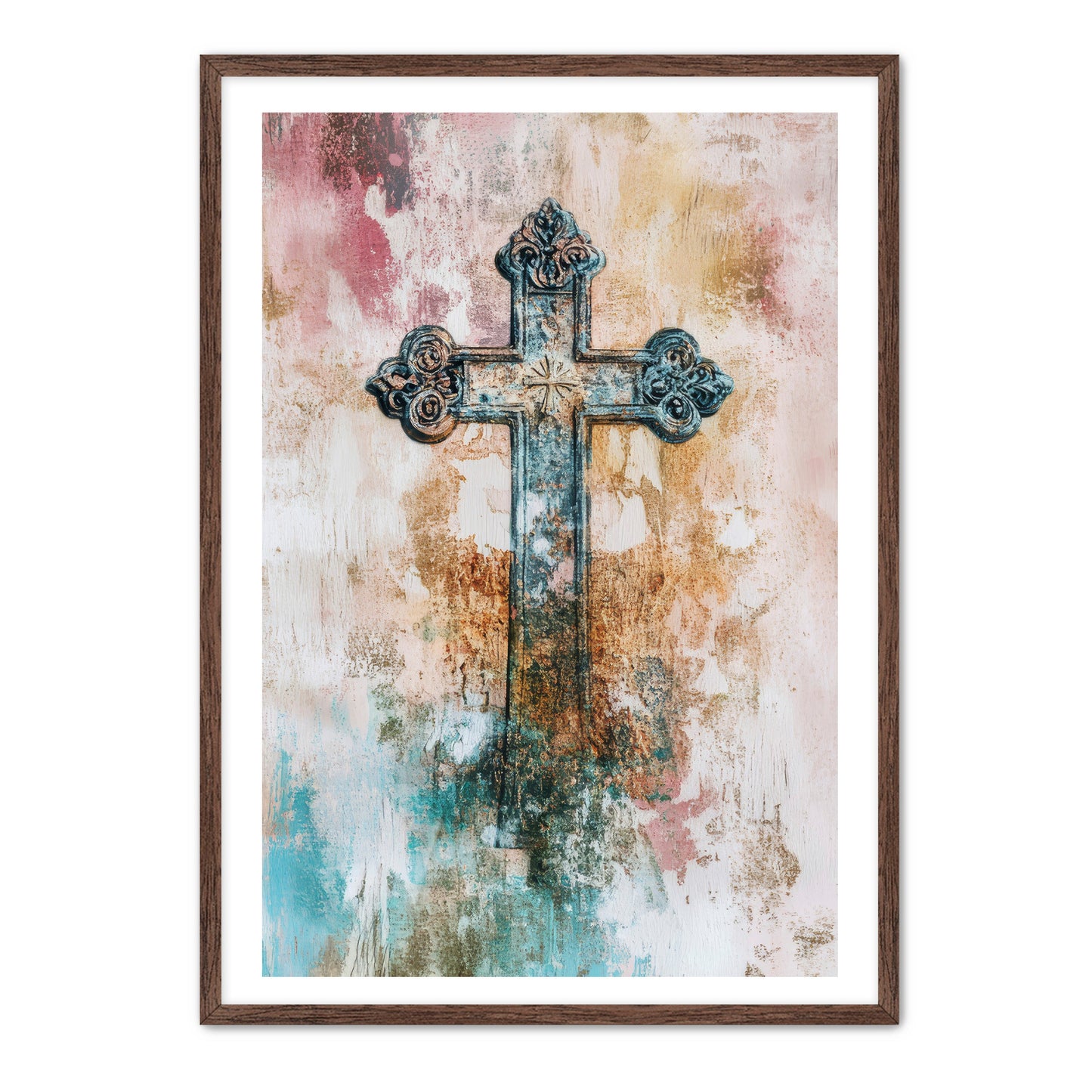 Metal Style Cross Print