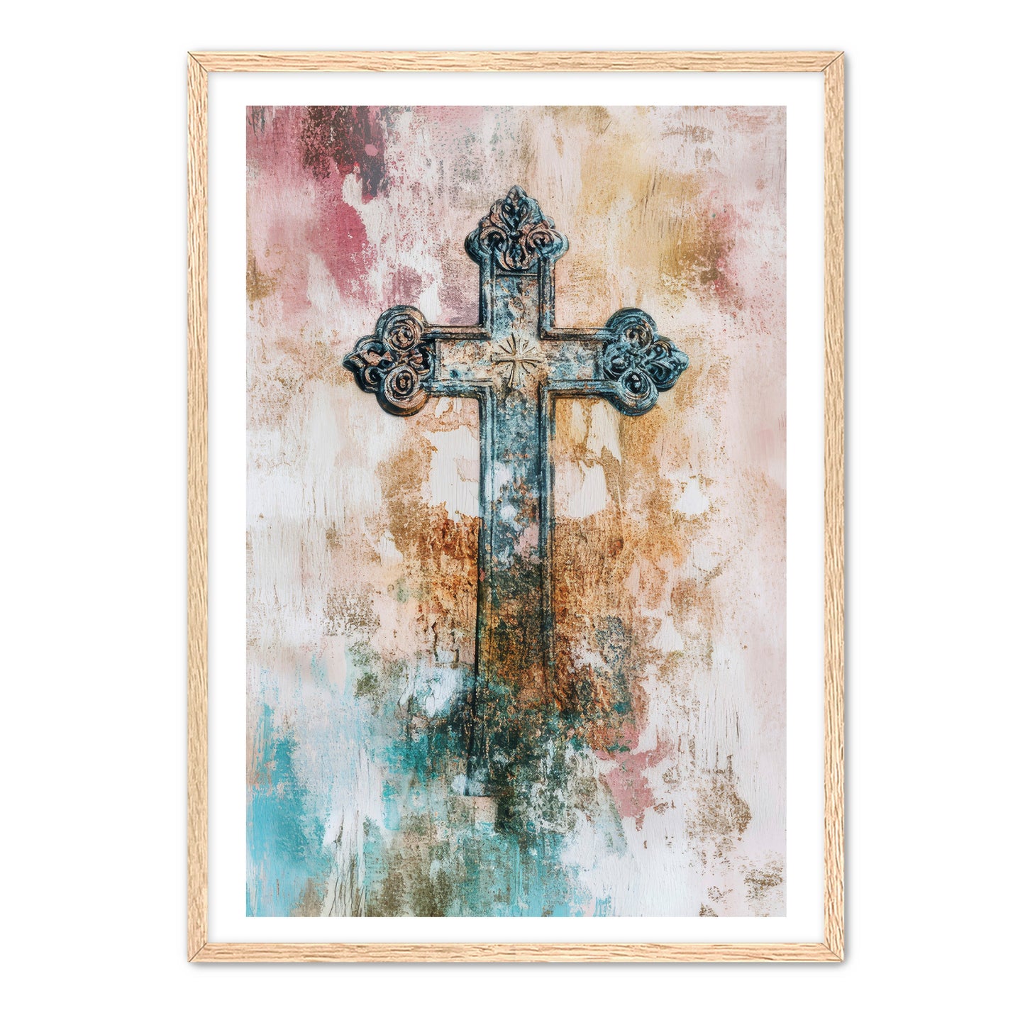 Metal Style Cross Print