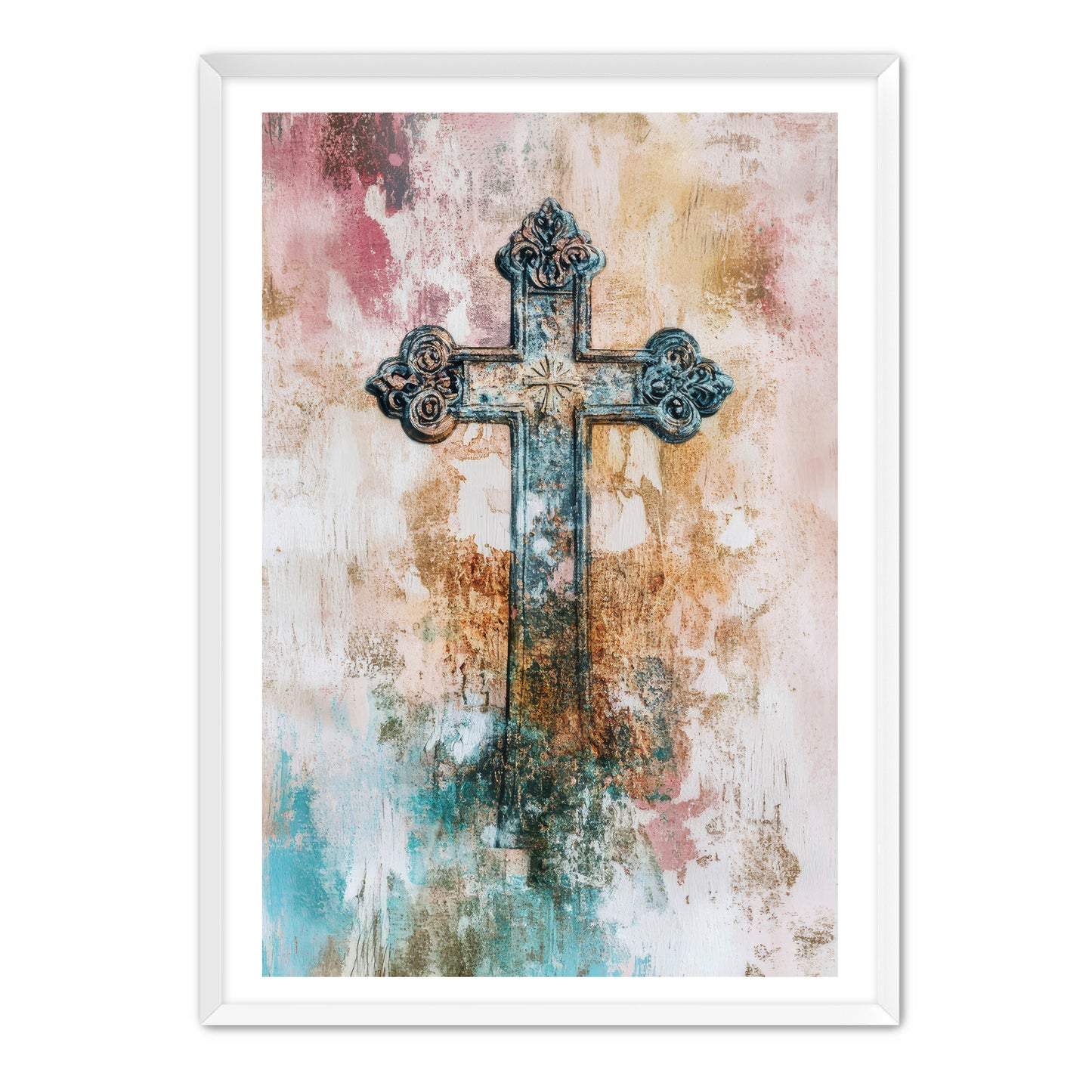 Metal Style Cross Print