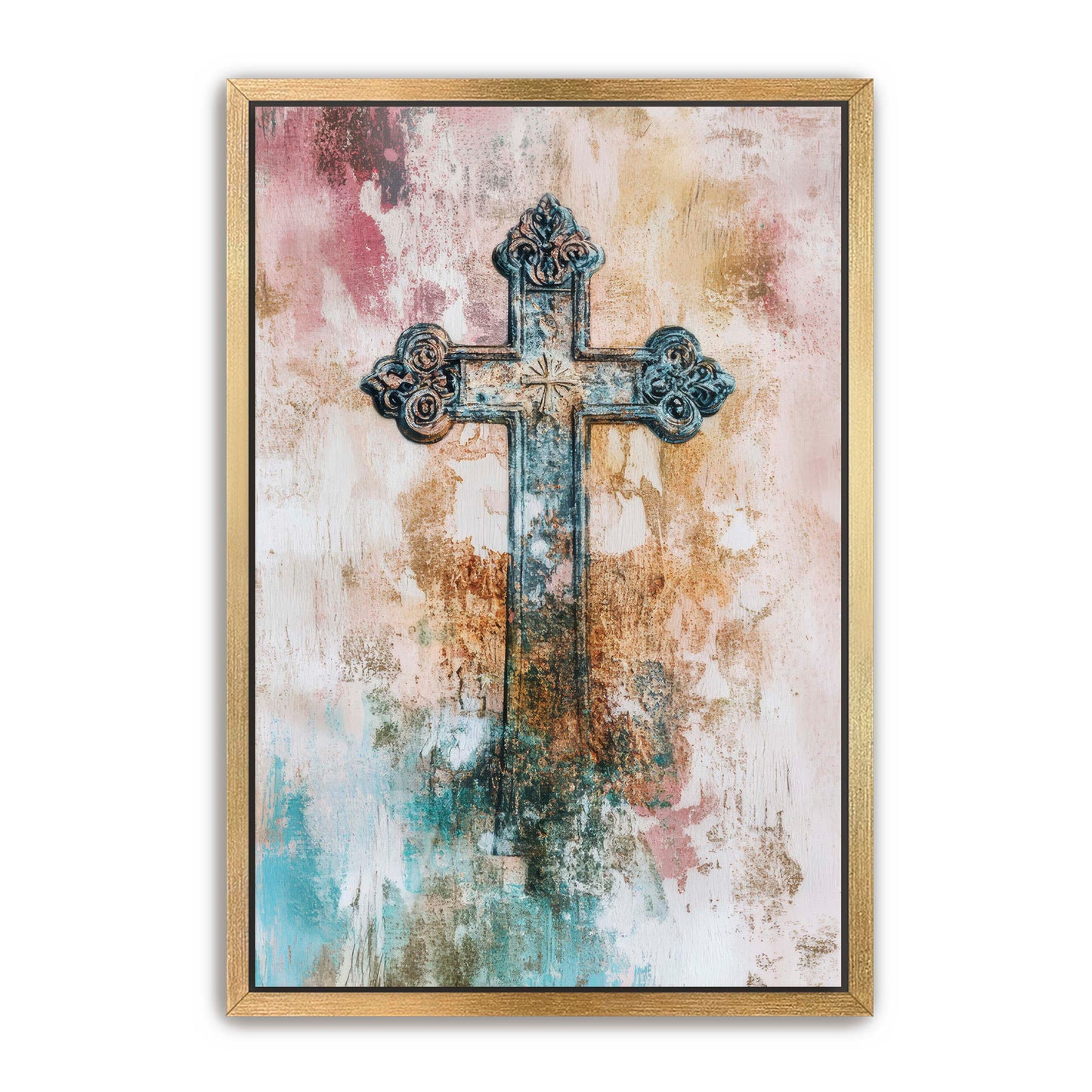 Metal Style Cross Print