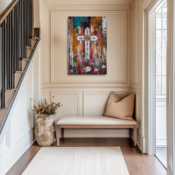 Modern Style Cross Print