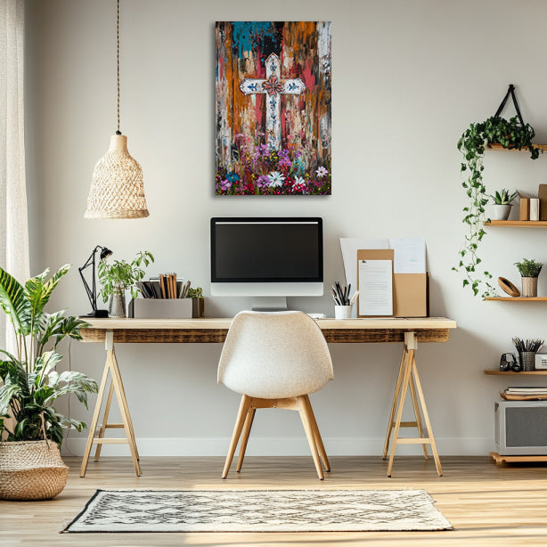 Modern Style Cross Print