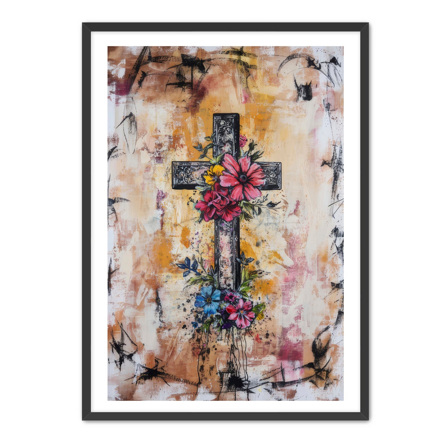 Modern Boho Print of Cross