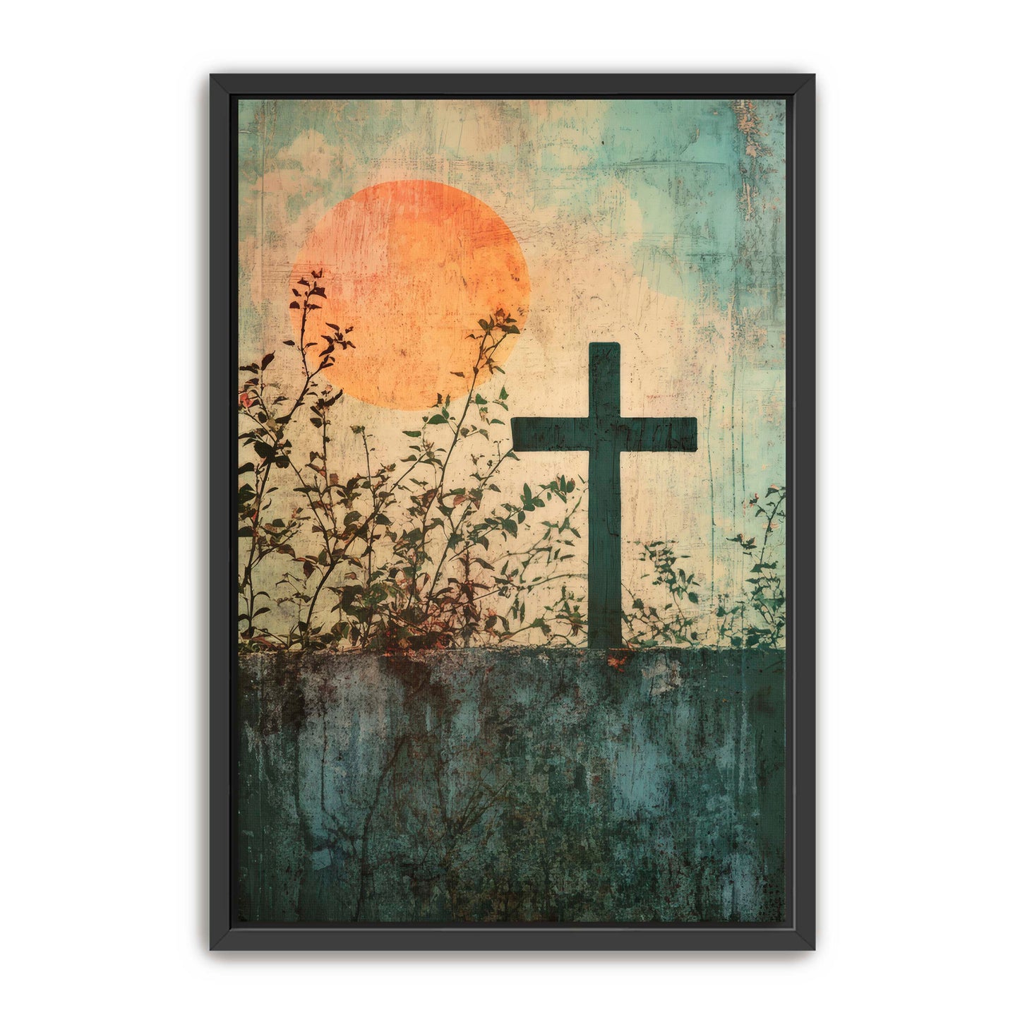 Modern Christian Cross Art Print