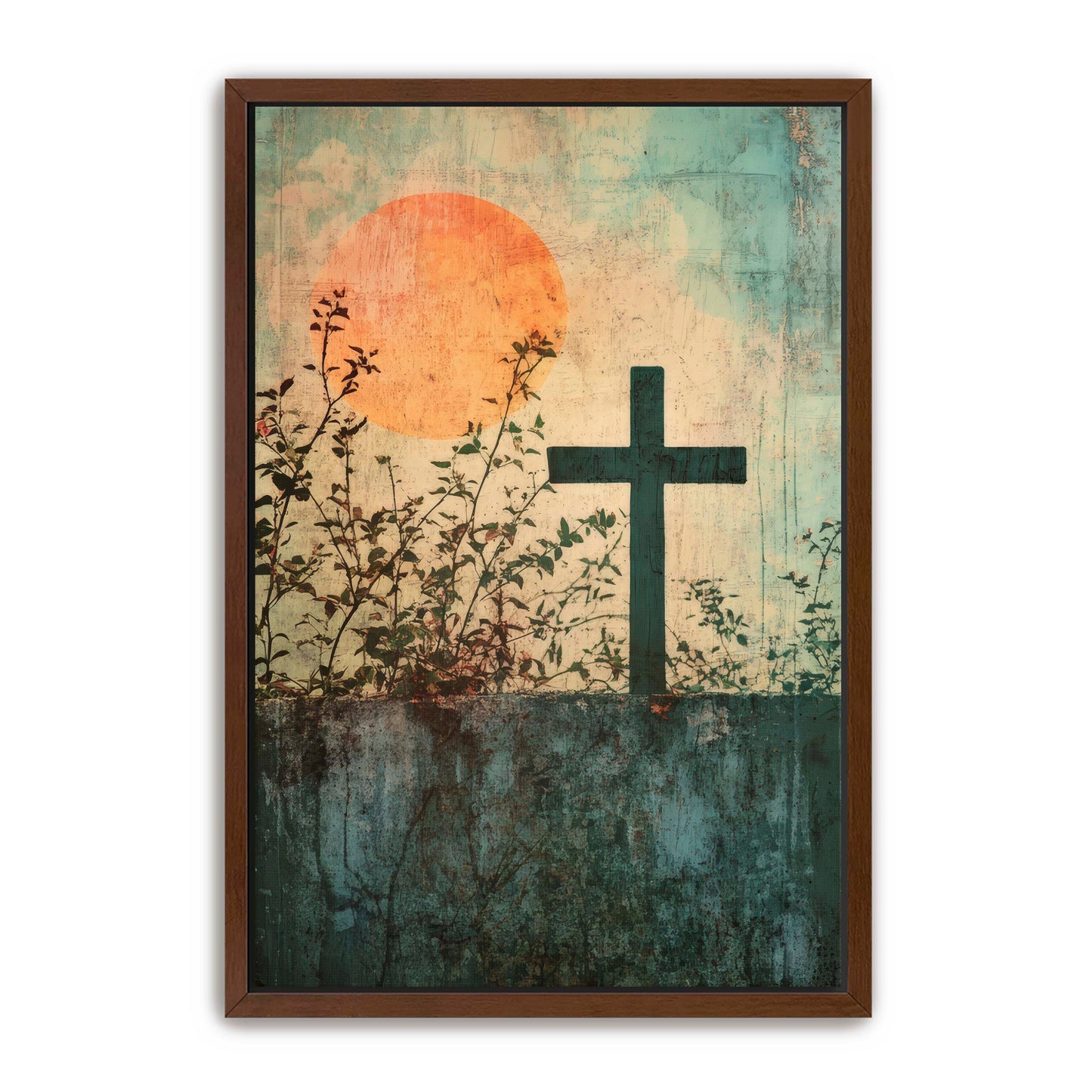 Modern Christian Cross Art Print
