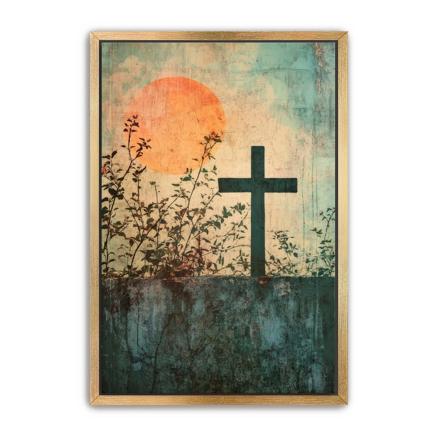Modern Christian Cross Art Print