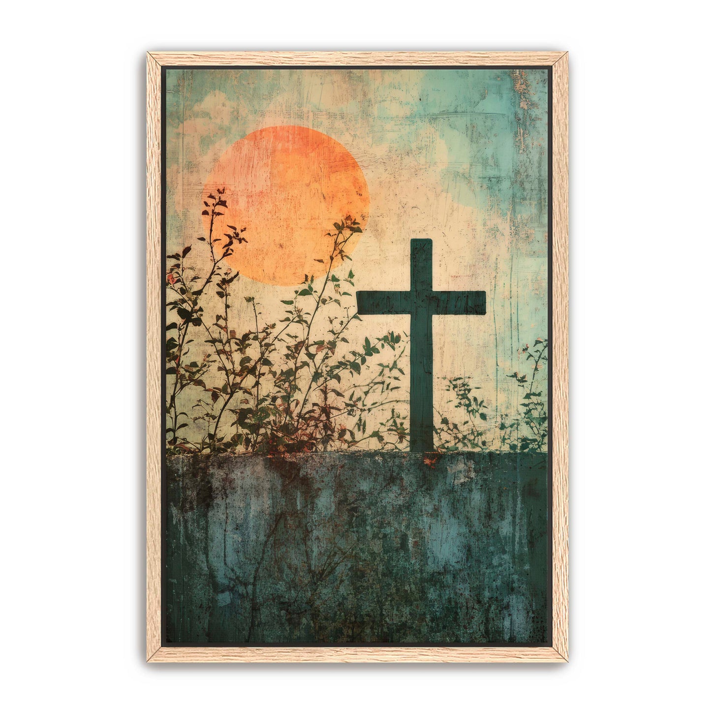 Modern Christian Cross Art Print