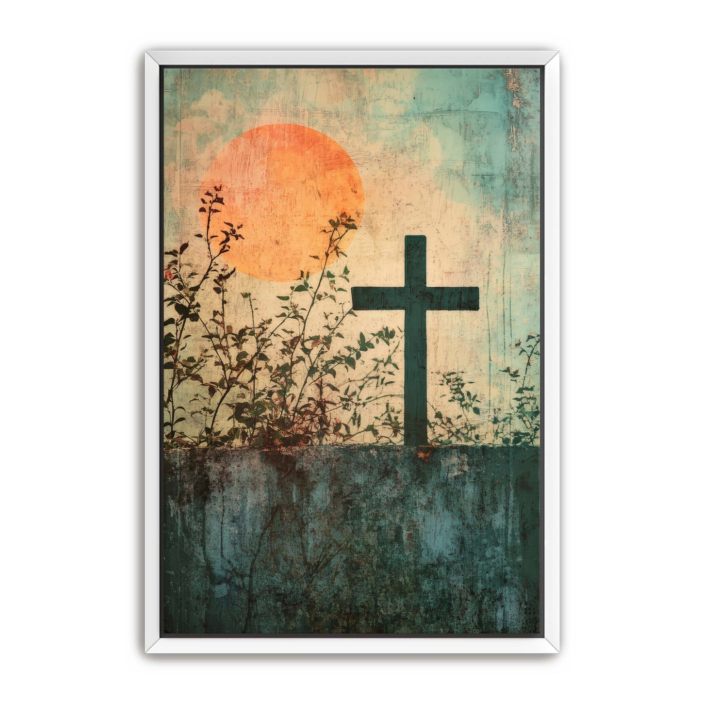 Modern Christian Cross Art Print