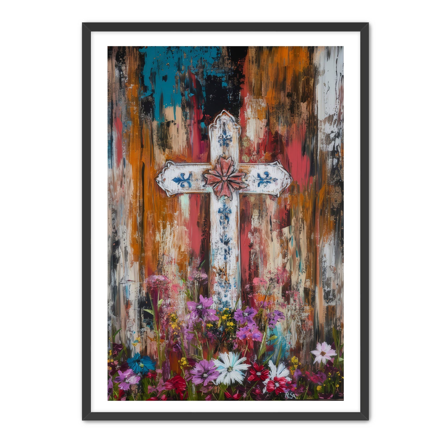 Modern Style Cross Print