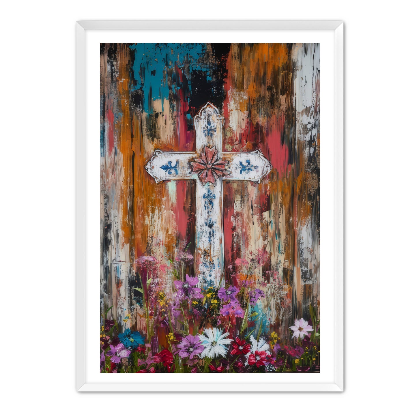Modern Style Cross Print