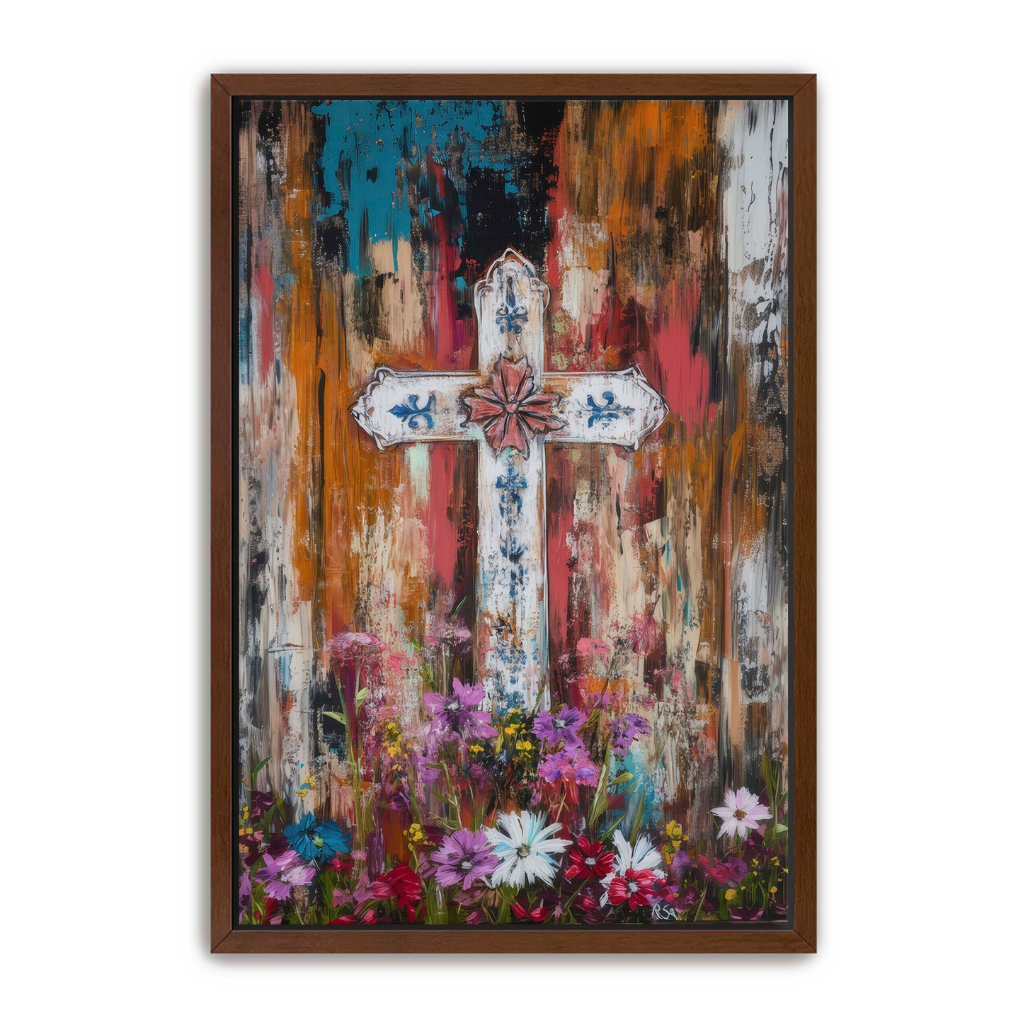 Modern Style Cross Print