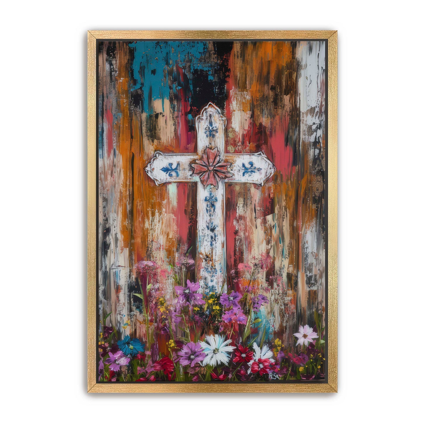 Modern Style Cross Print
