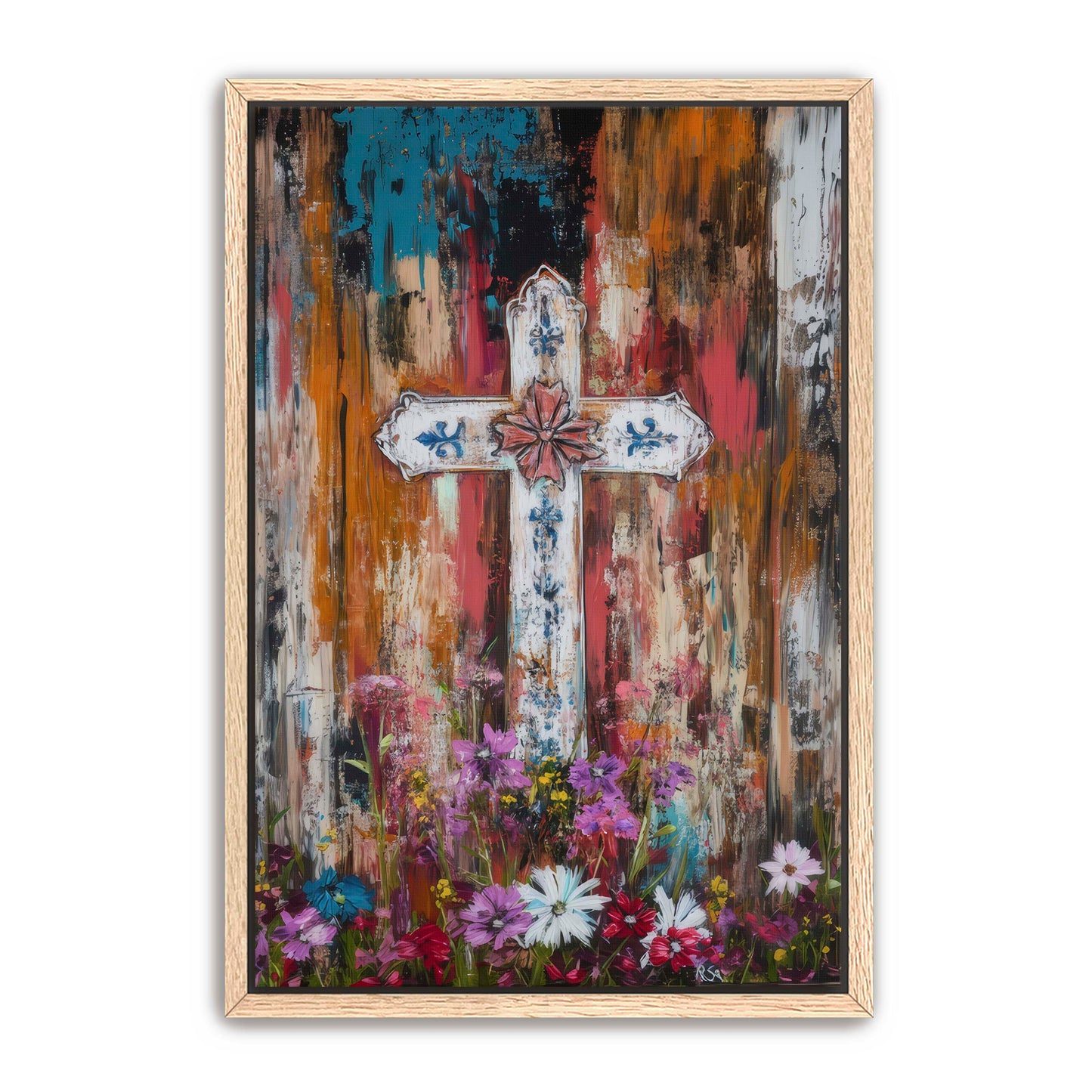 Modern Style Cross Print
