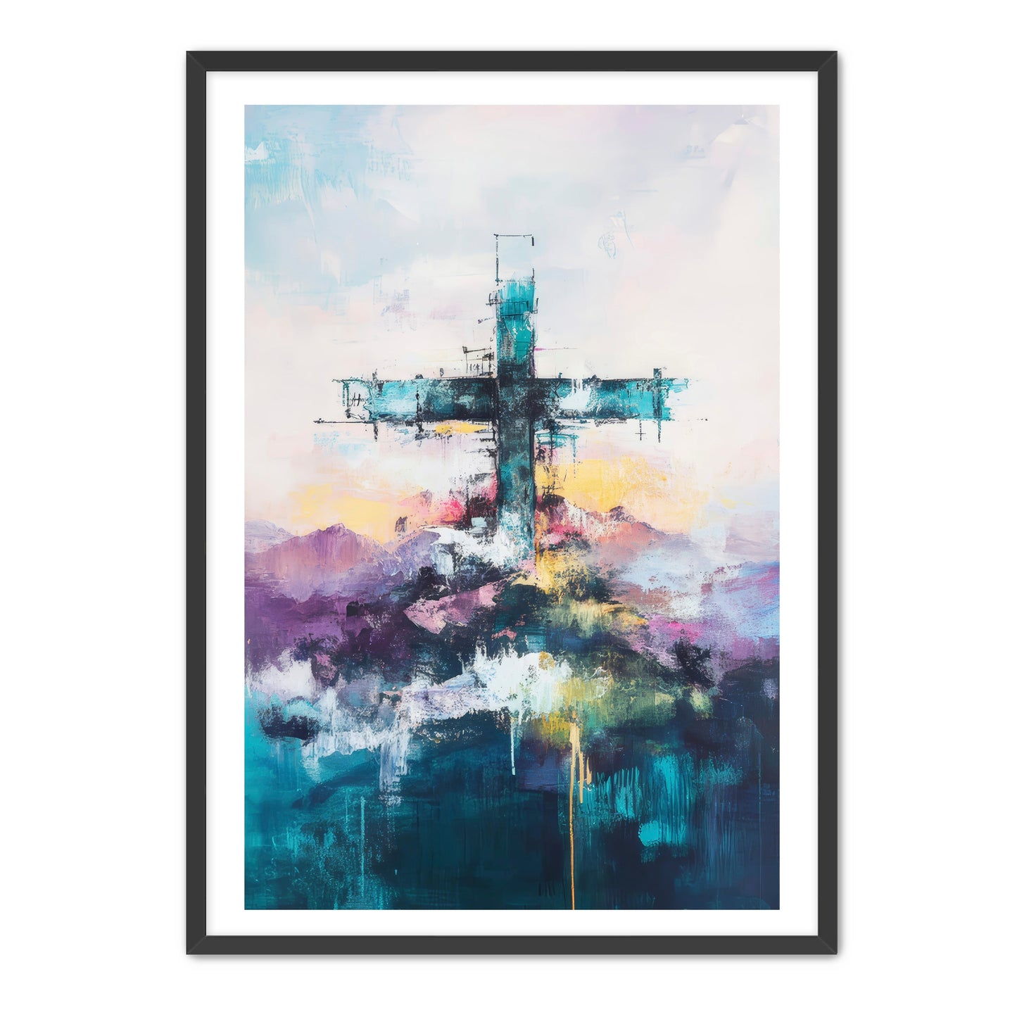 Pastel and Abstract Cross