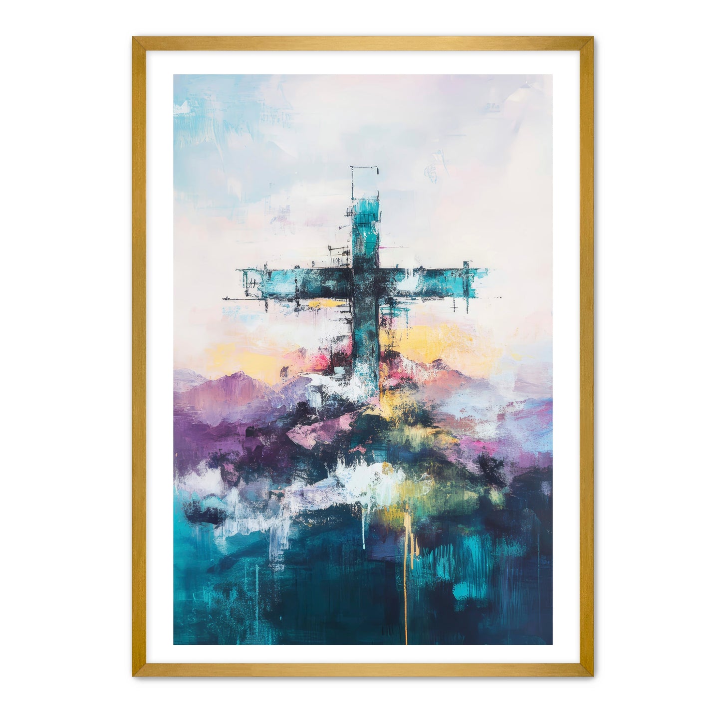 Pastel and Abstract Cross