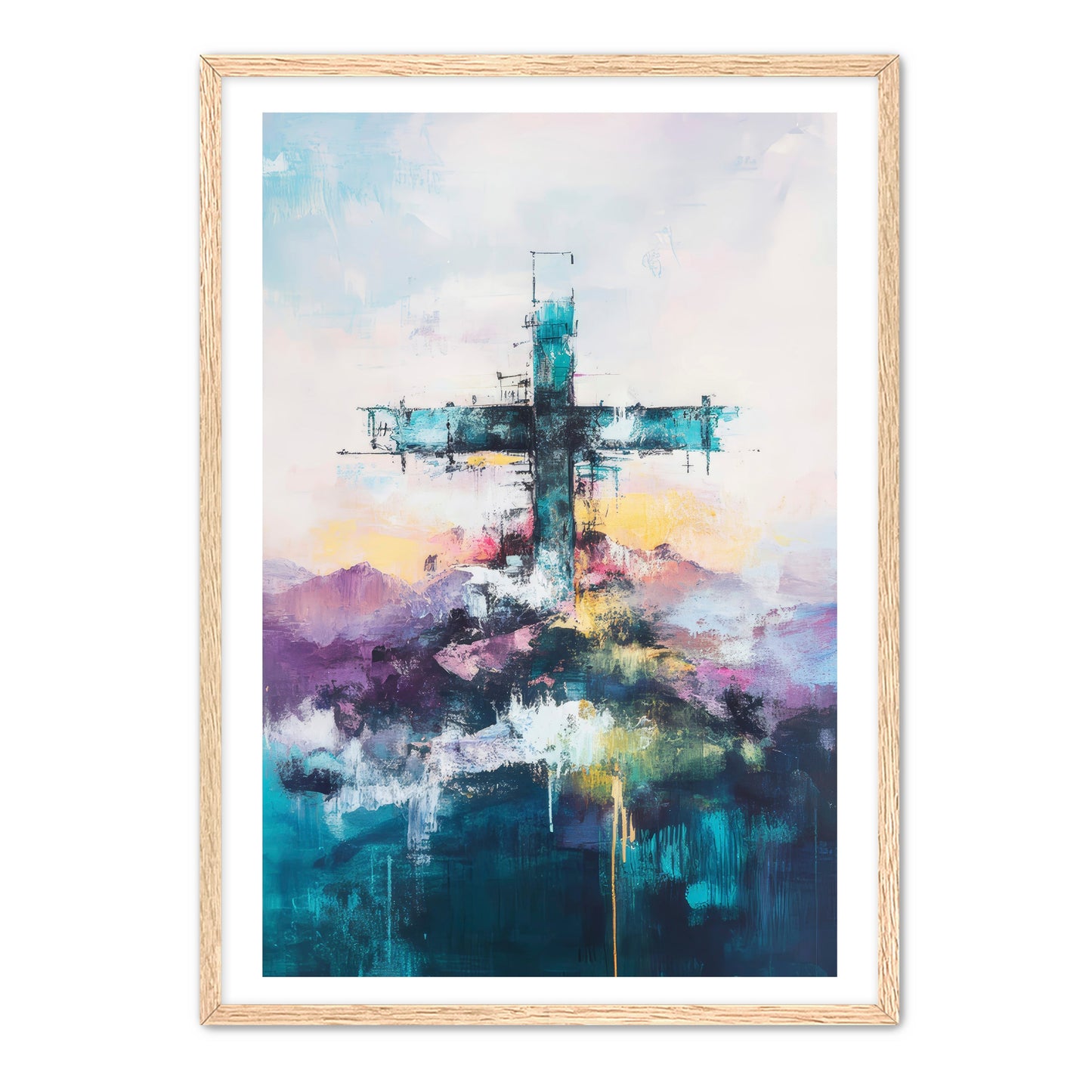 Pastel and Abstract Cross