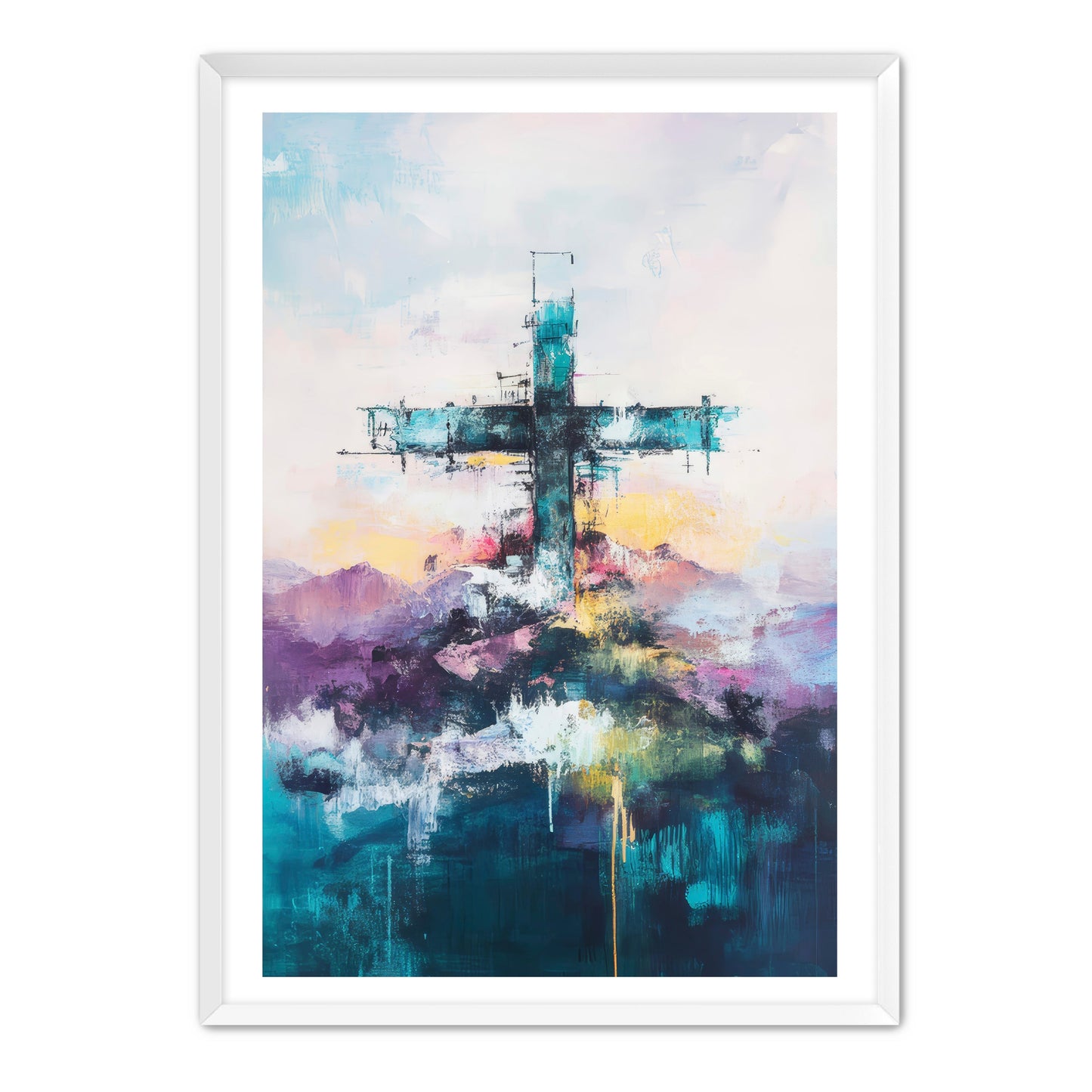 Pastel and Abstract Cross