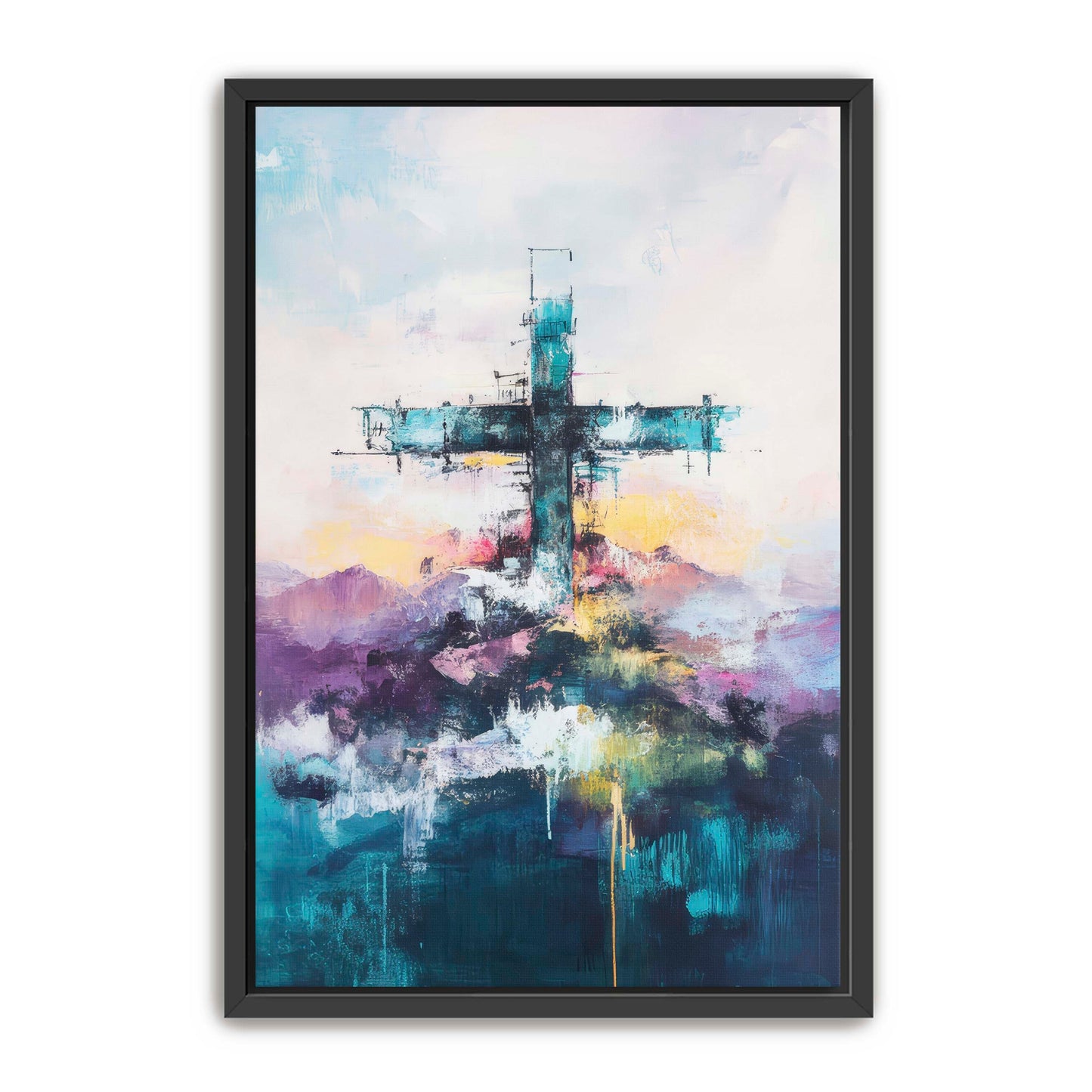 Pastel and Abstract Cross