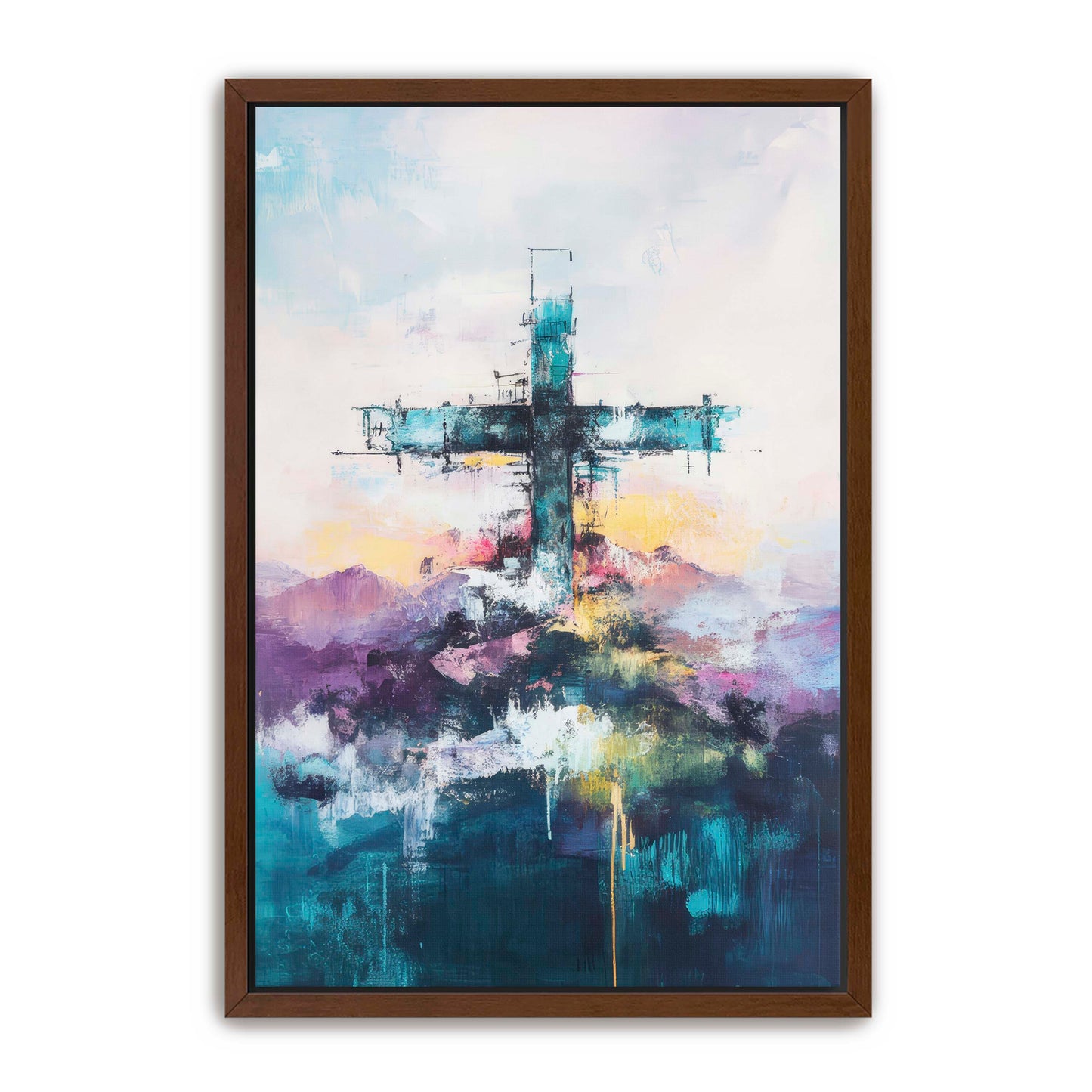 Pastel and Abstract Cross