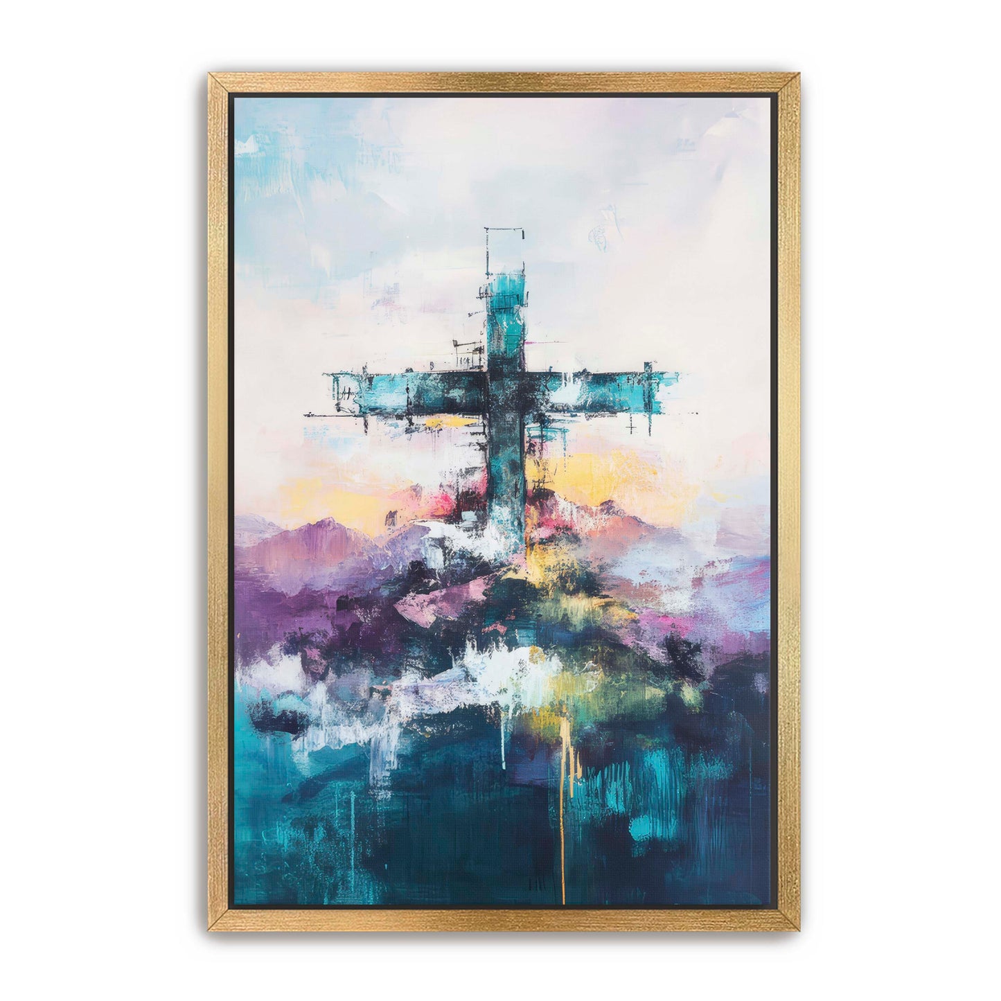 Pastel and Abstract Cross