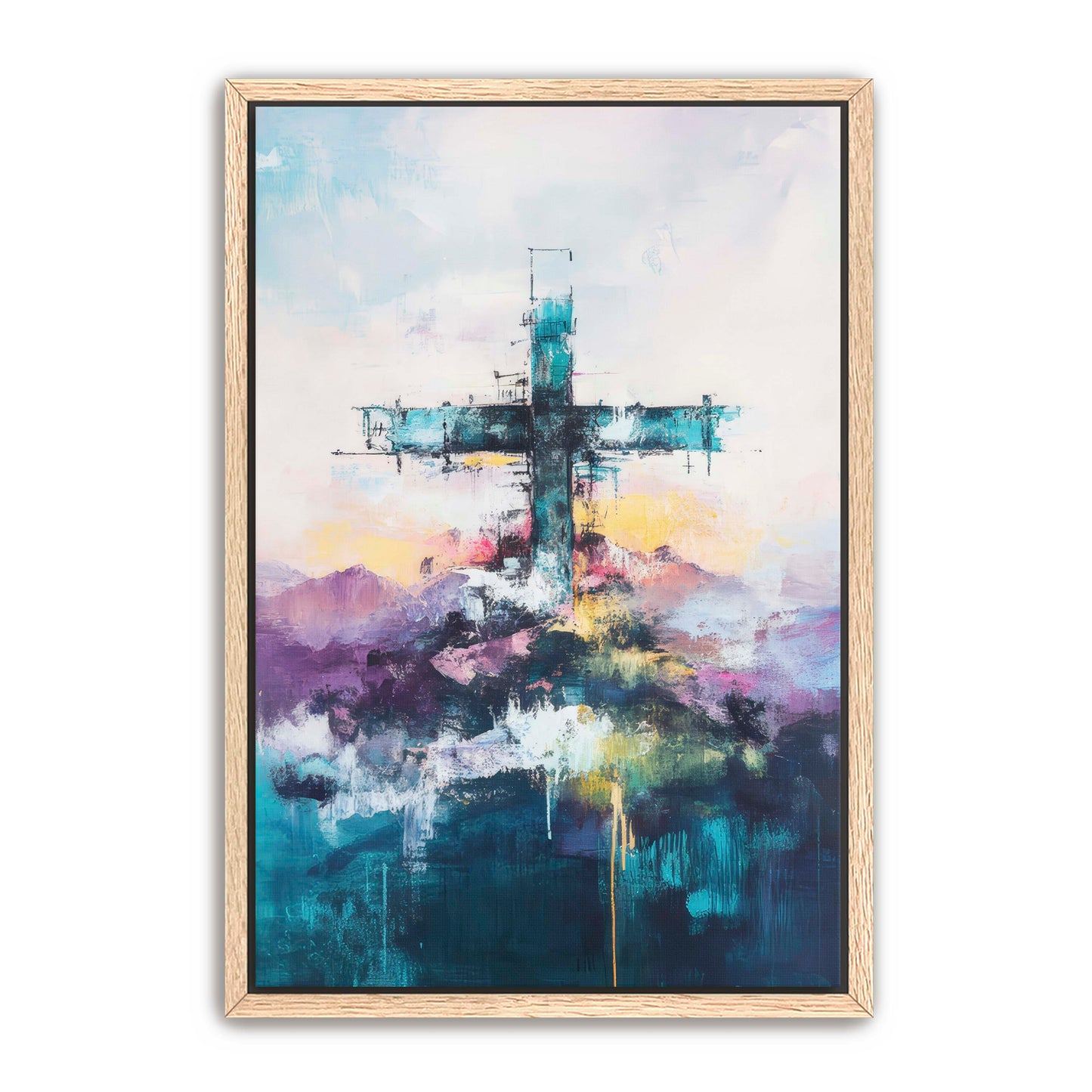 Pastel and Abstract Cross