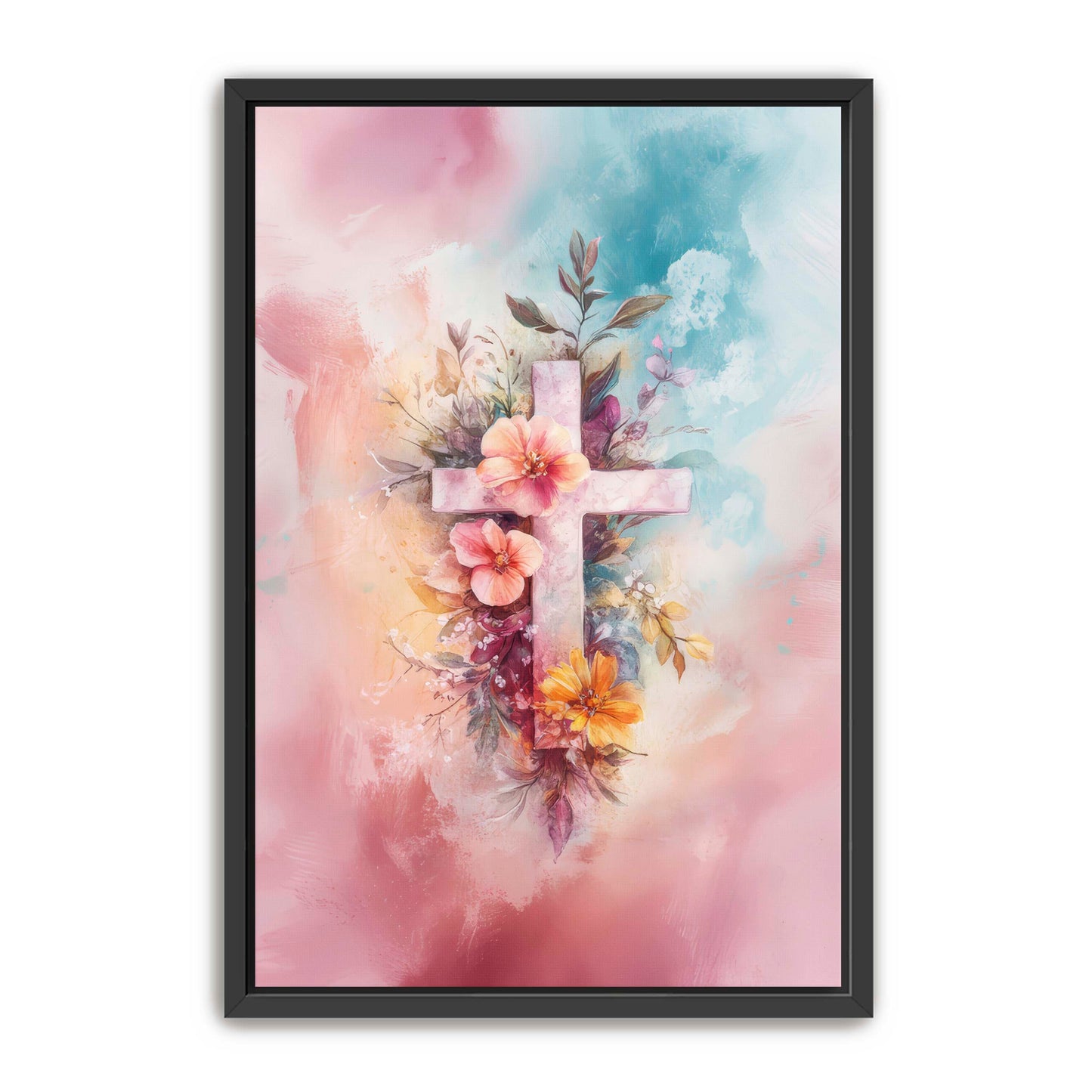 Pink Art Print with Watercolor