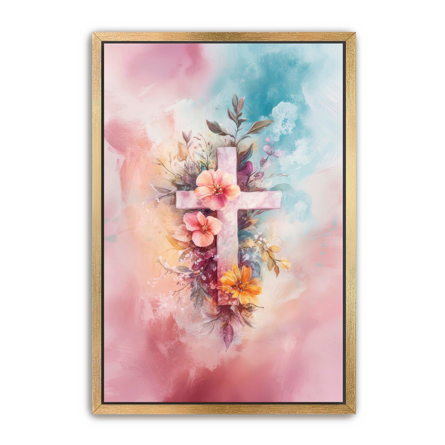 Pink Art Print with Watercolor