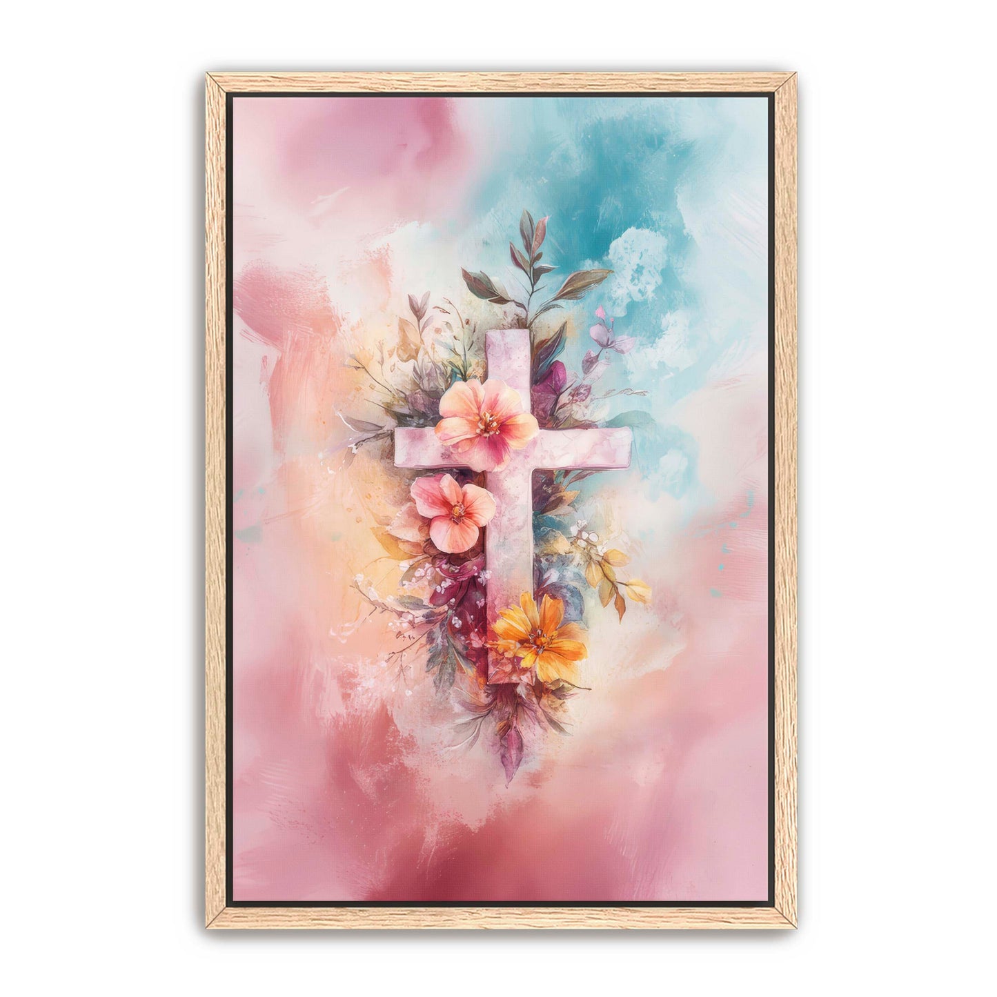 Pink Art Print with Watercolor