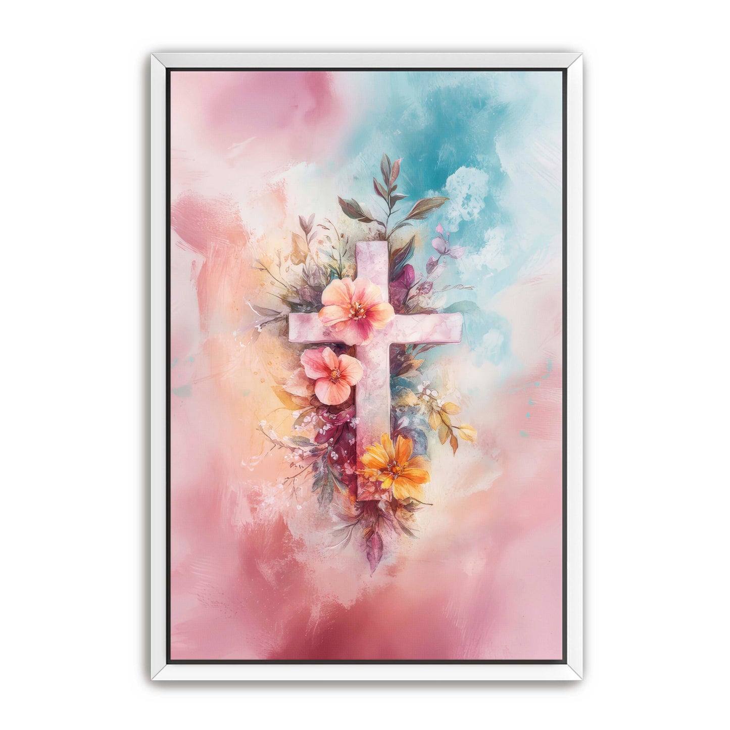 Pink Art Print with Watercolor