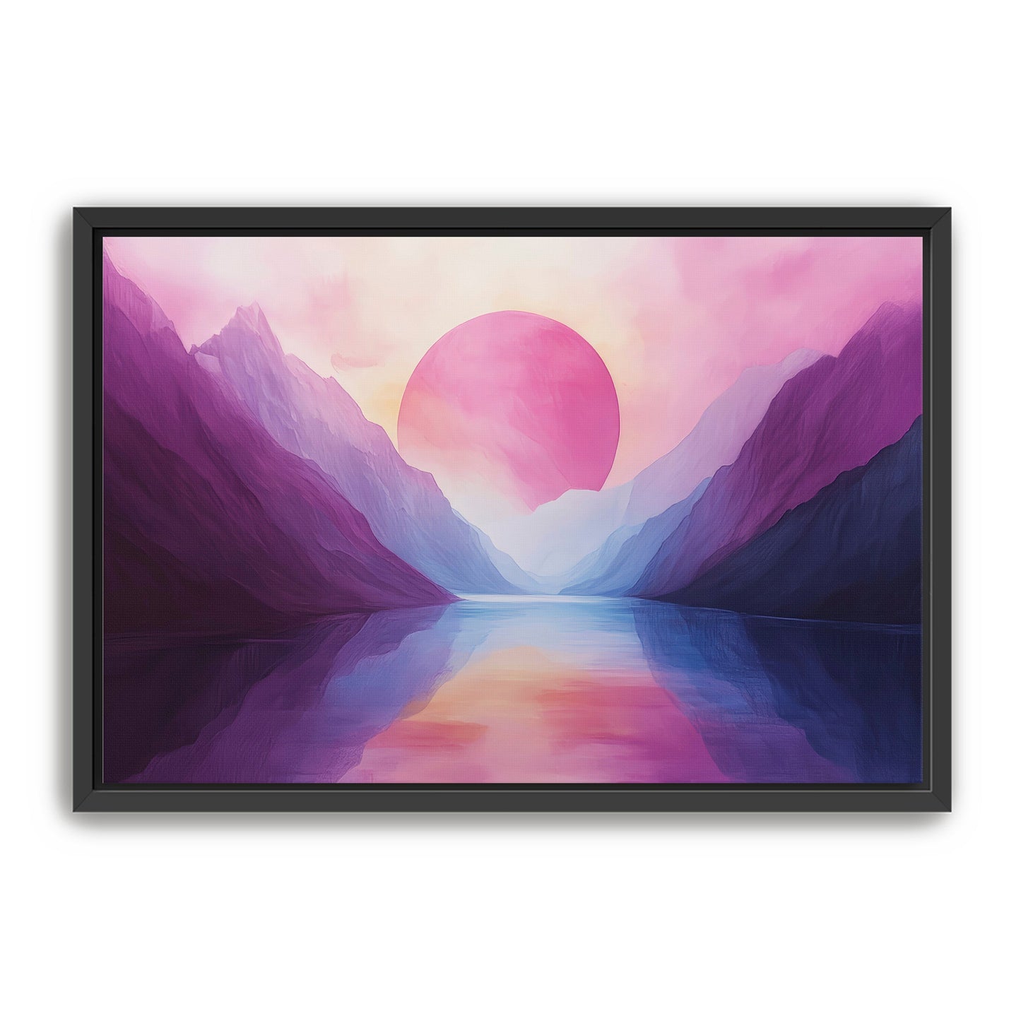 Purple Sunset in Mountains Art