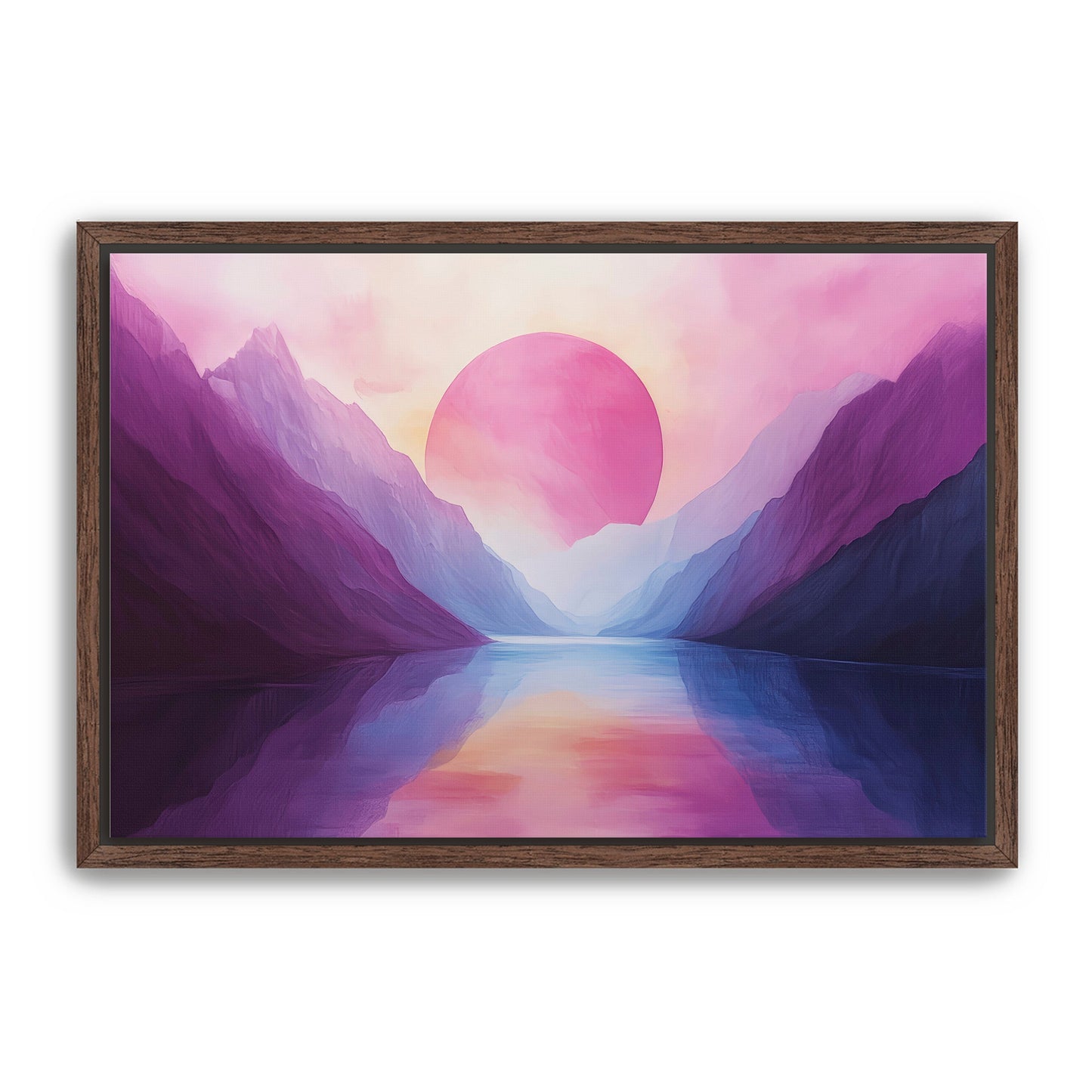 Purple Sunset in Mountains Art