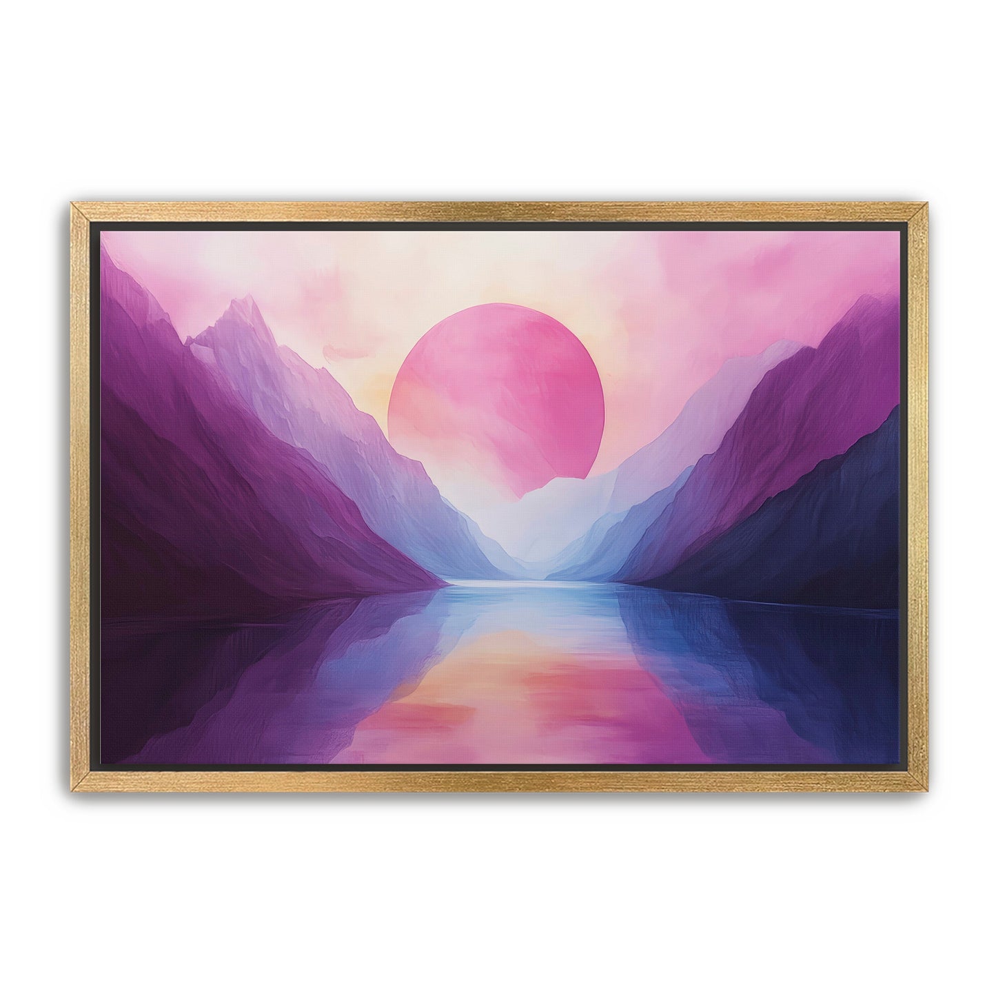 Purple Sunset in Mountains Art