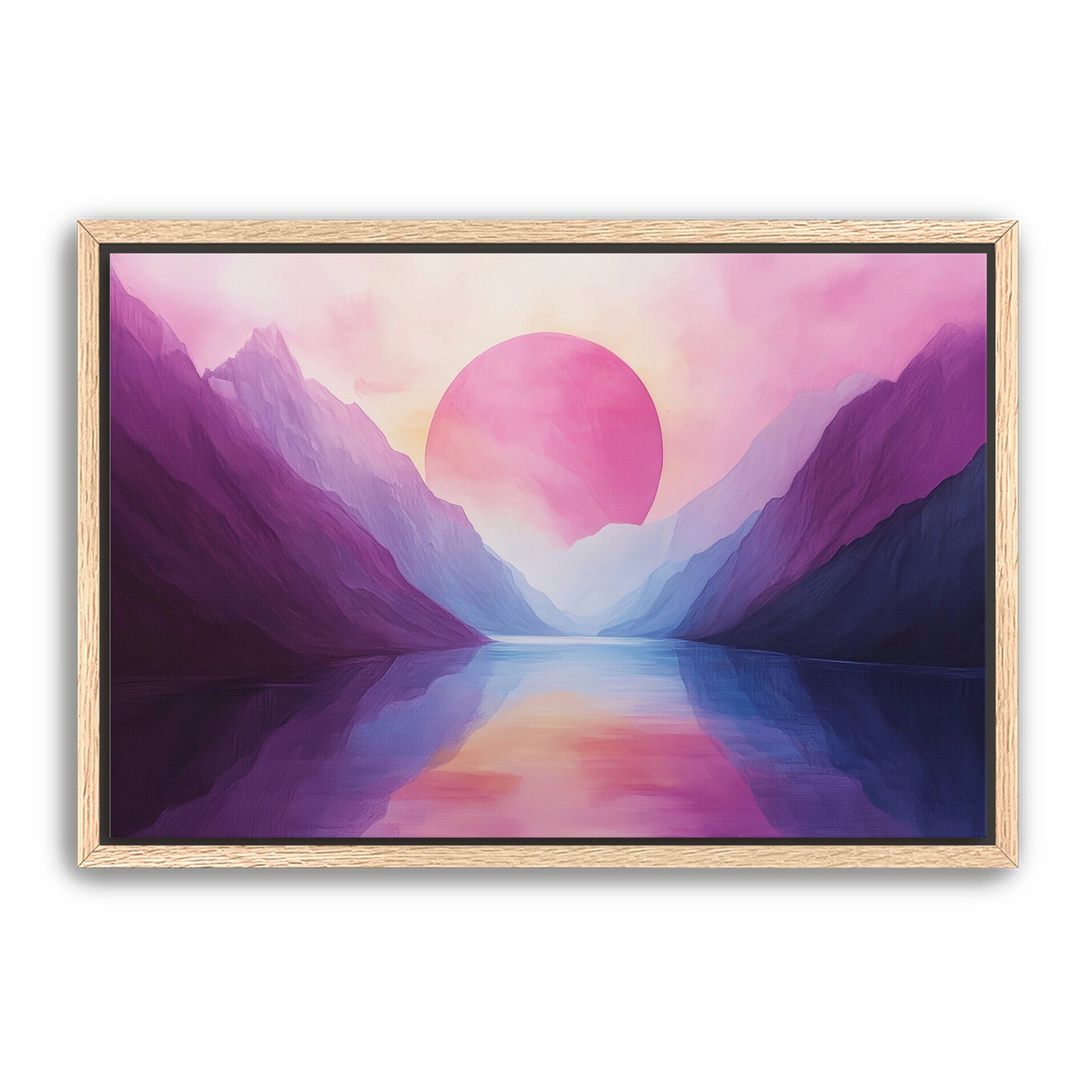 Purple Sunset in Mountains Art