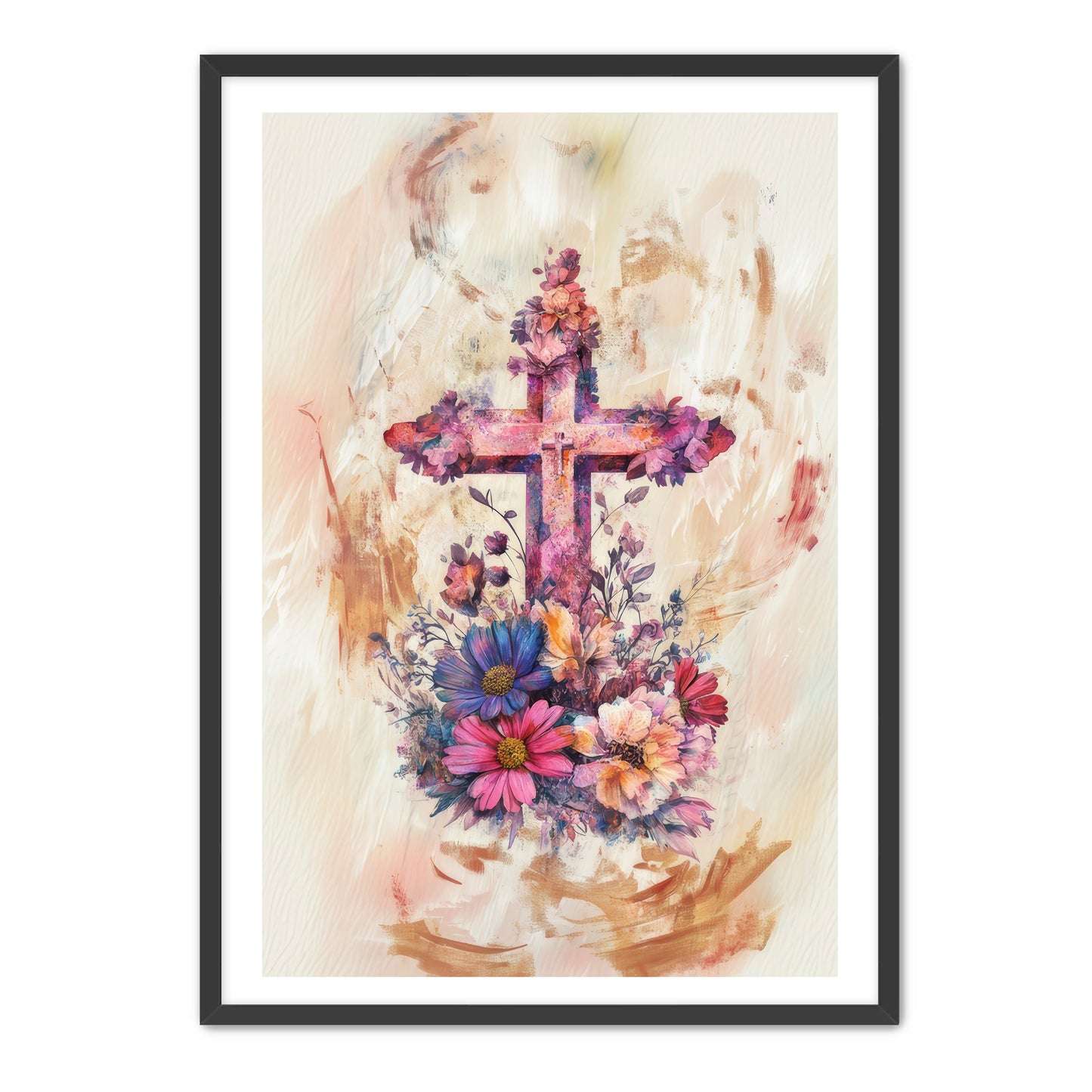 Sandy Christian Cross Art