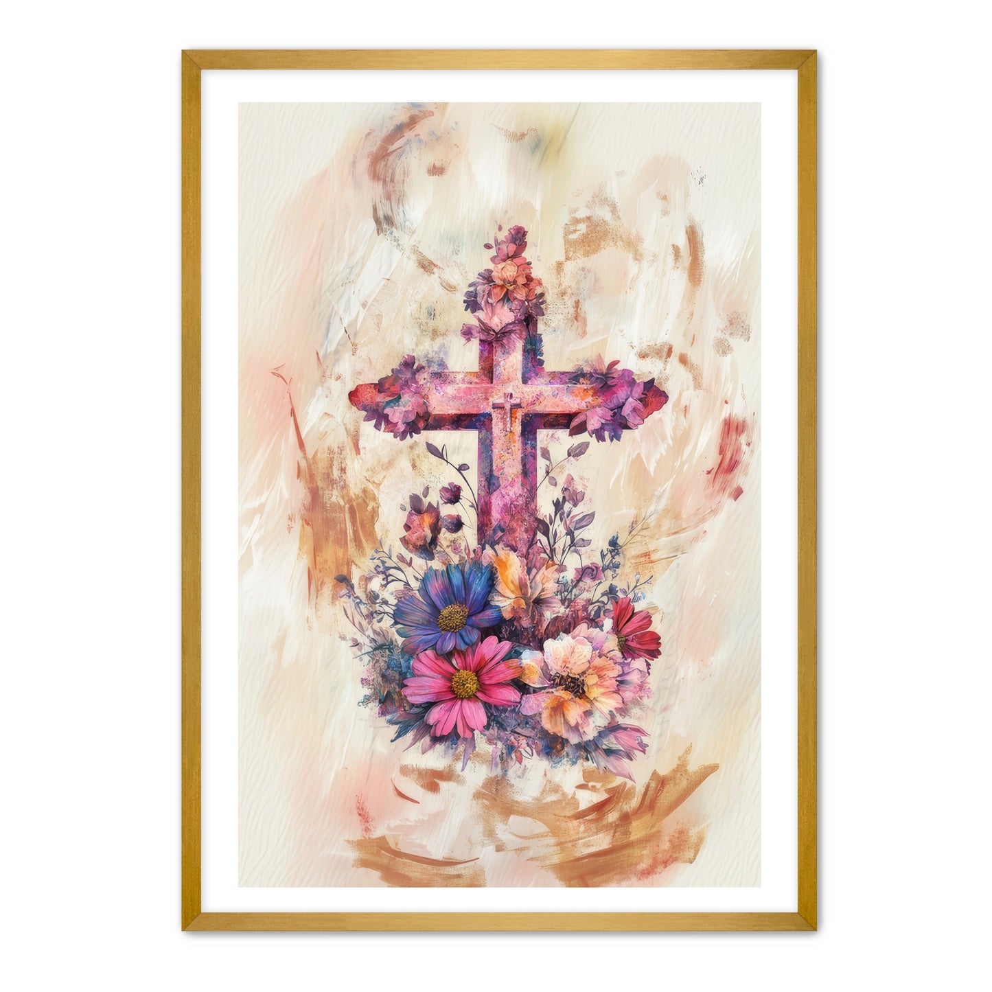 Sandy Christian Cross Art