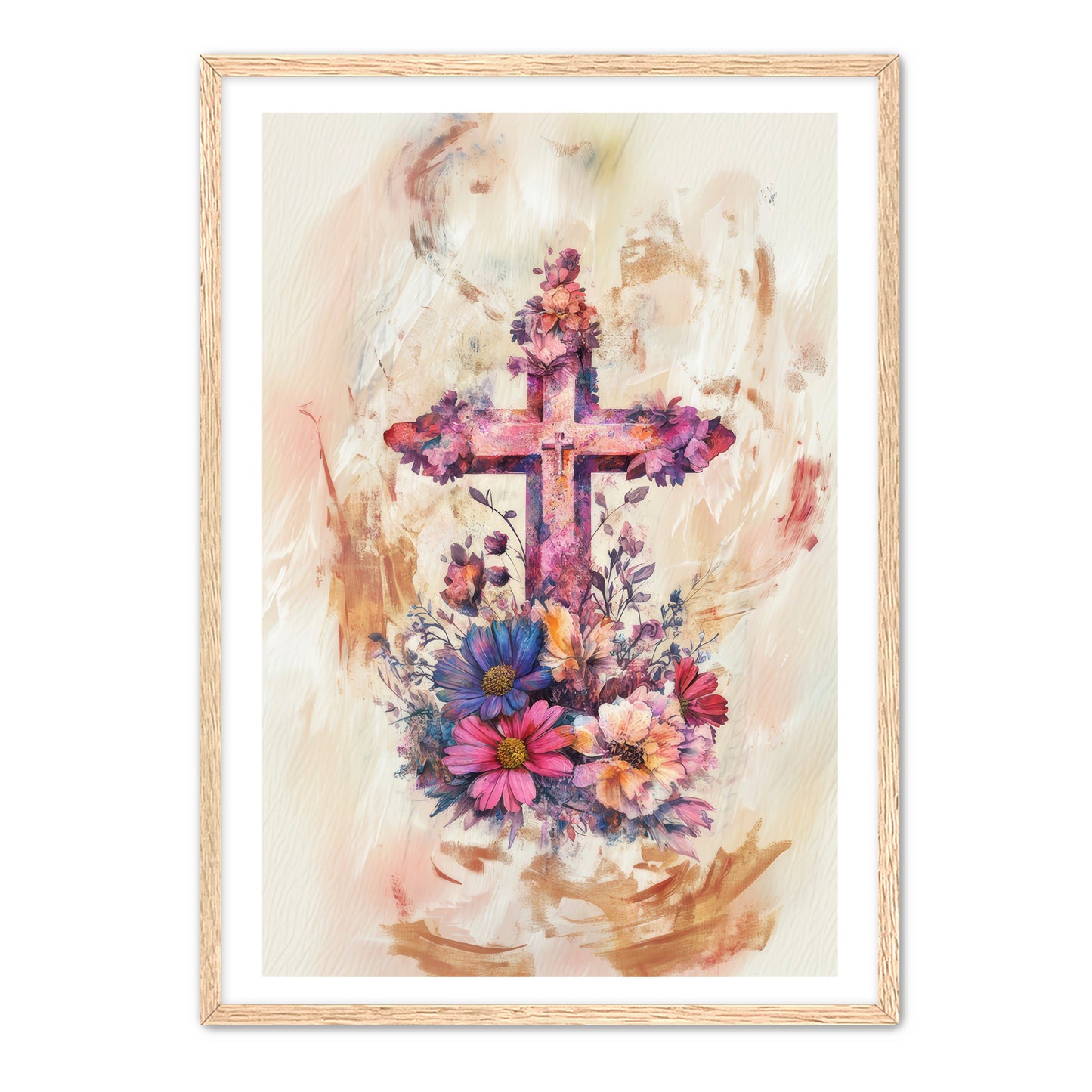 Sandy Christian Cross Art