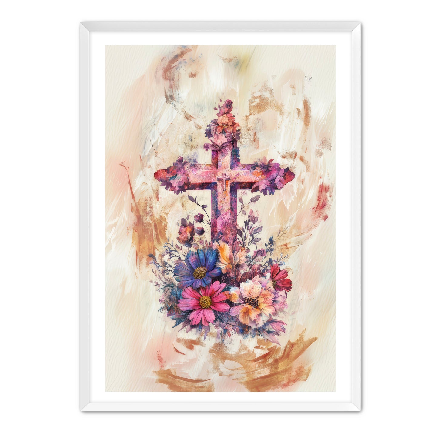 Sandy Christian Cross Art