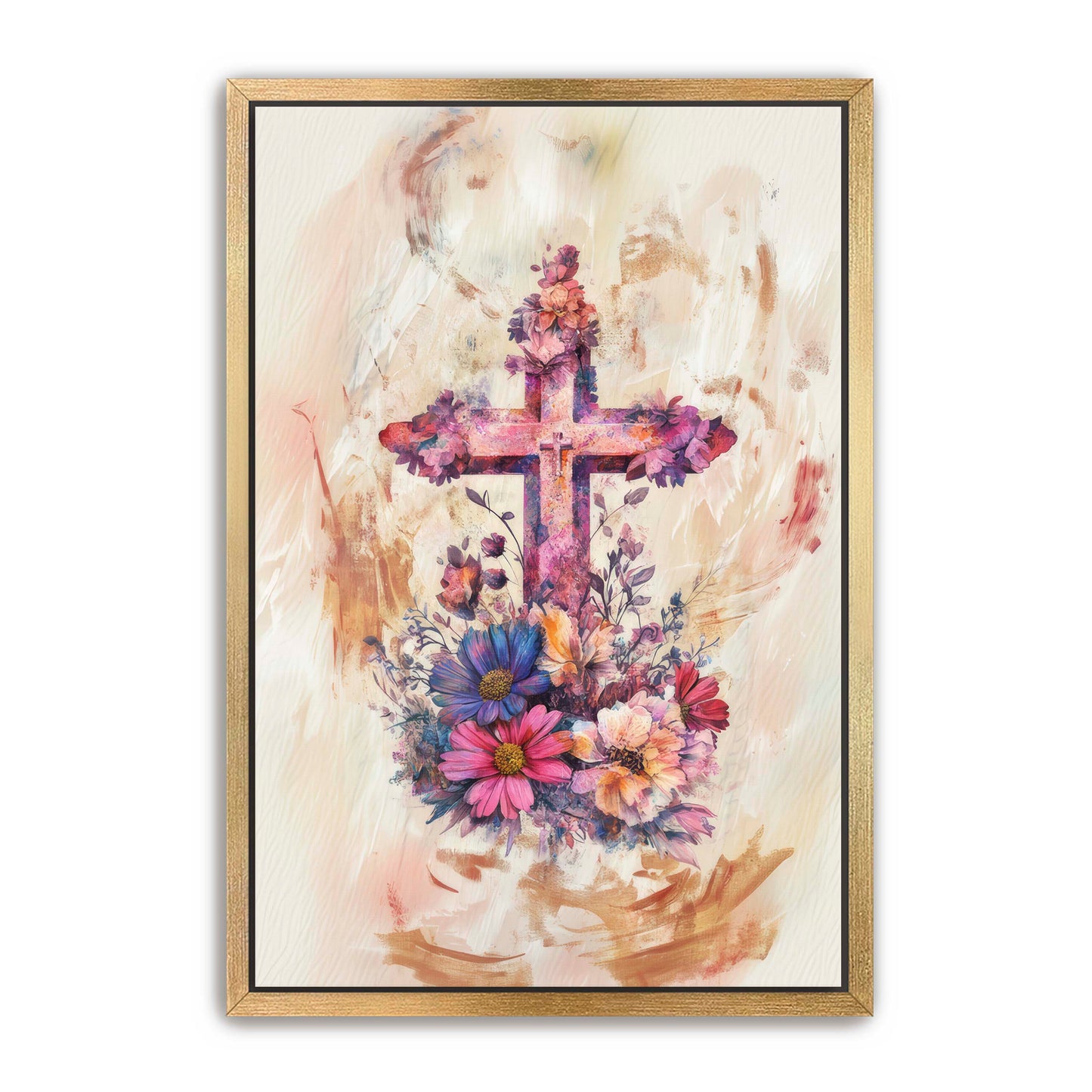 Sandy Christian Cross Art