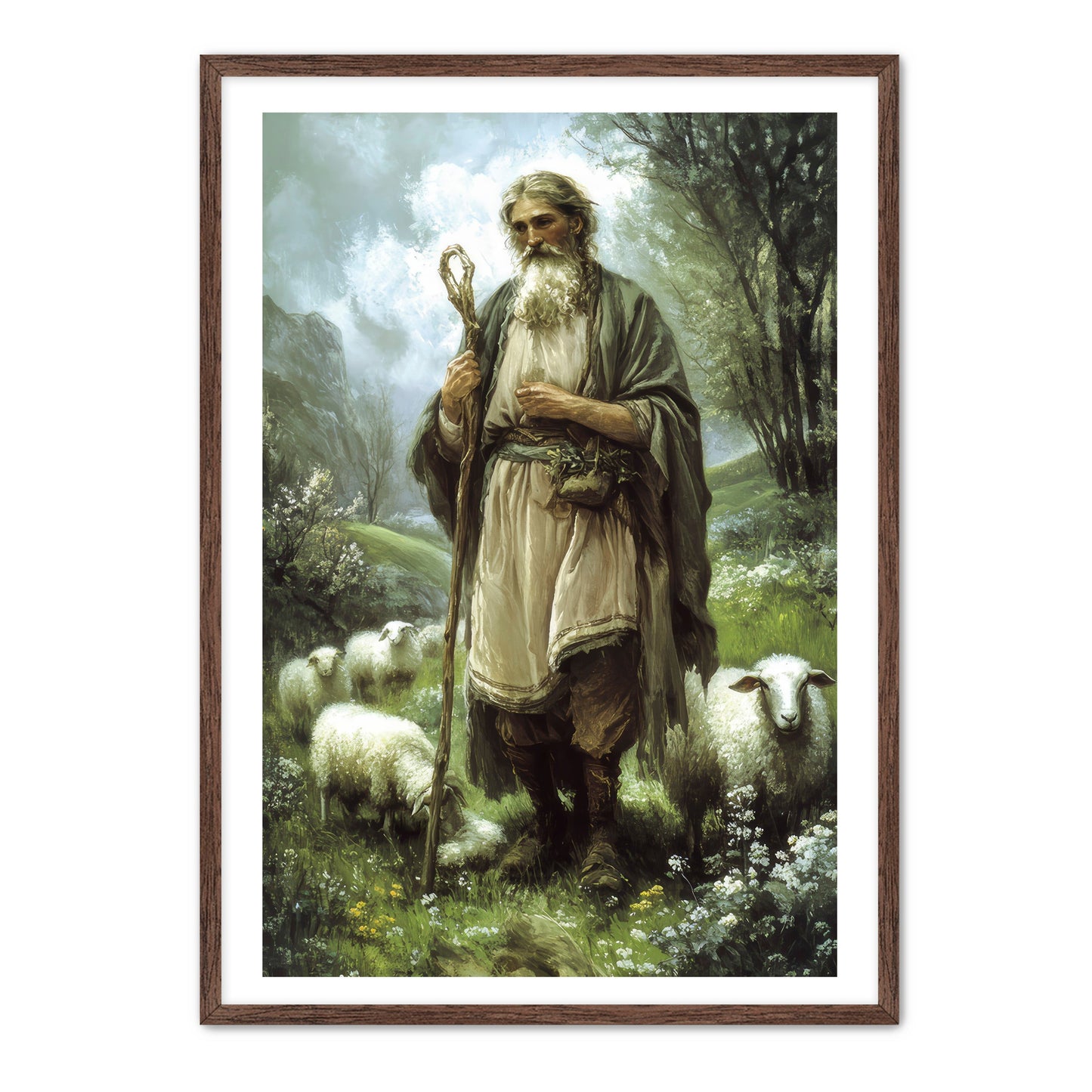 Shepherd and Lambs