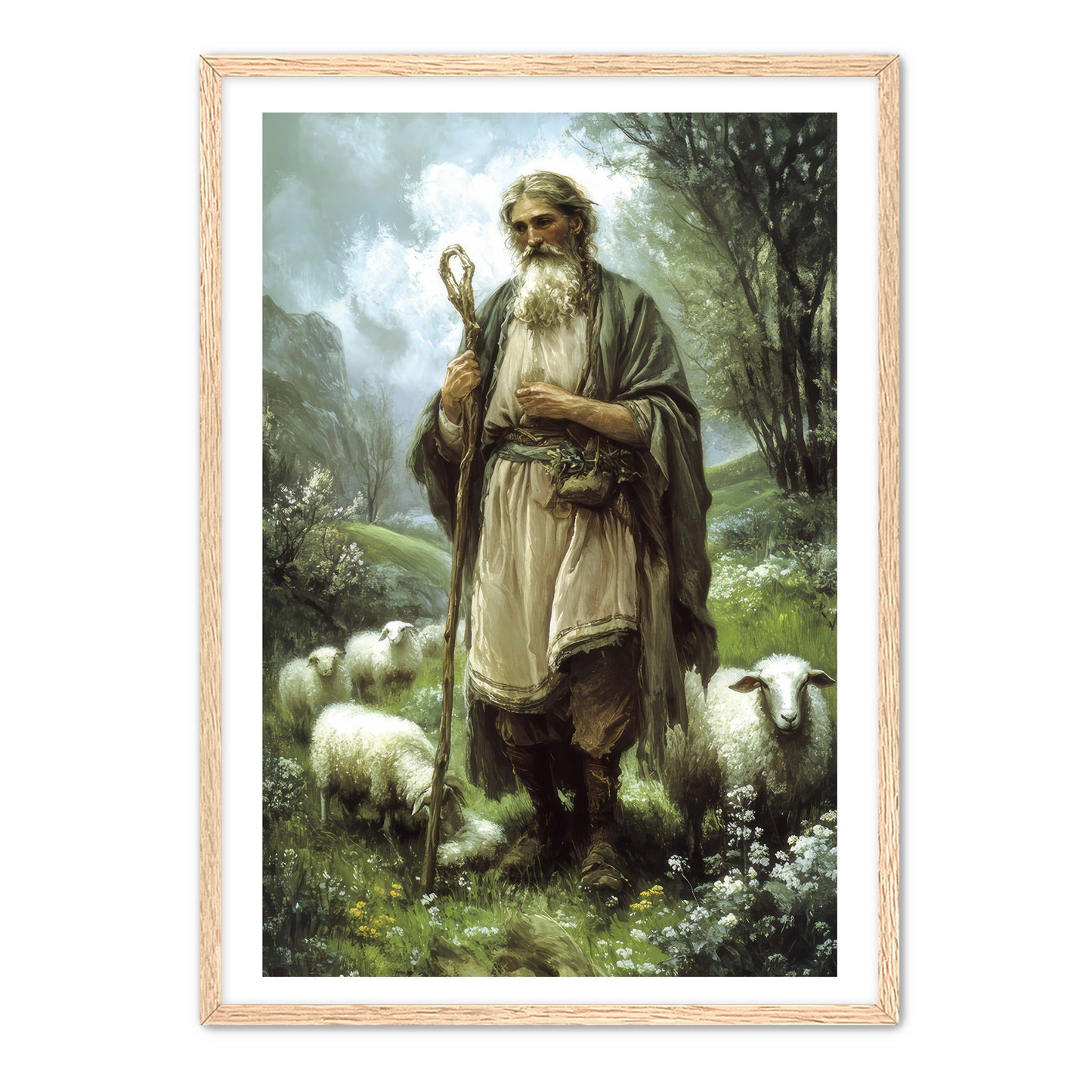 Shepherd and Lambs