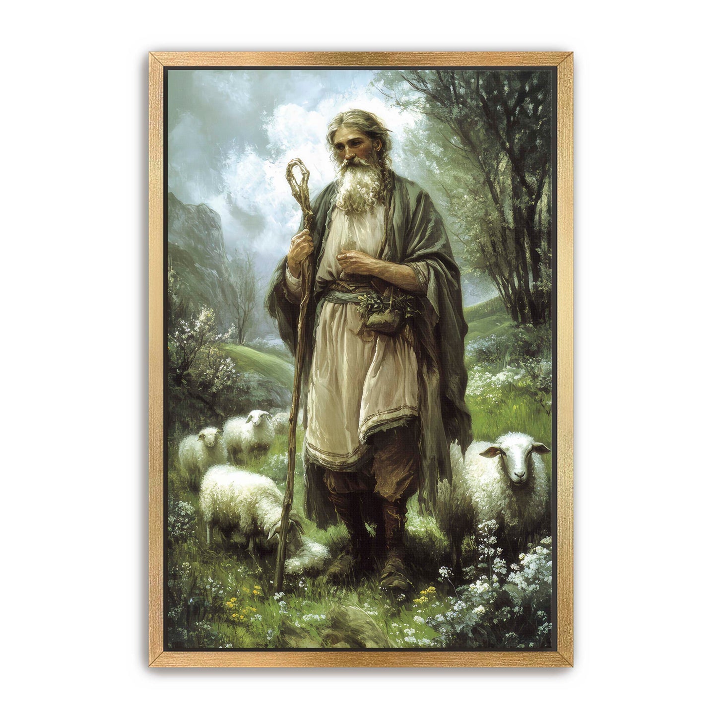 Shepherd and Lambs