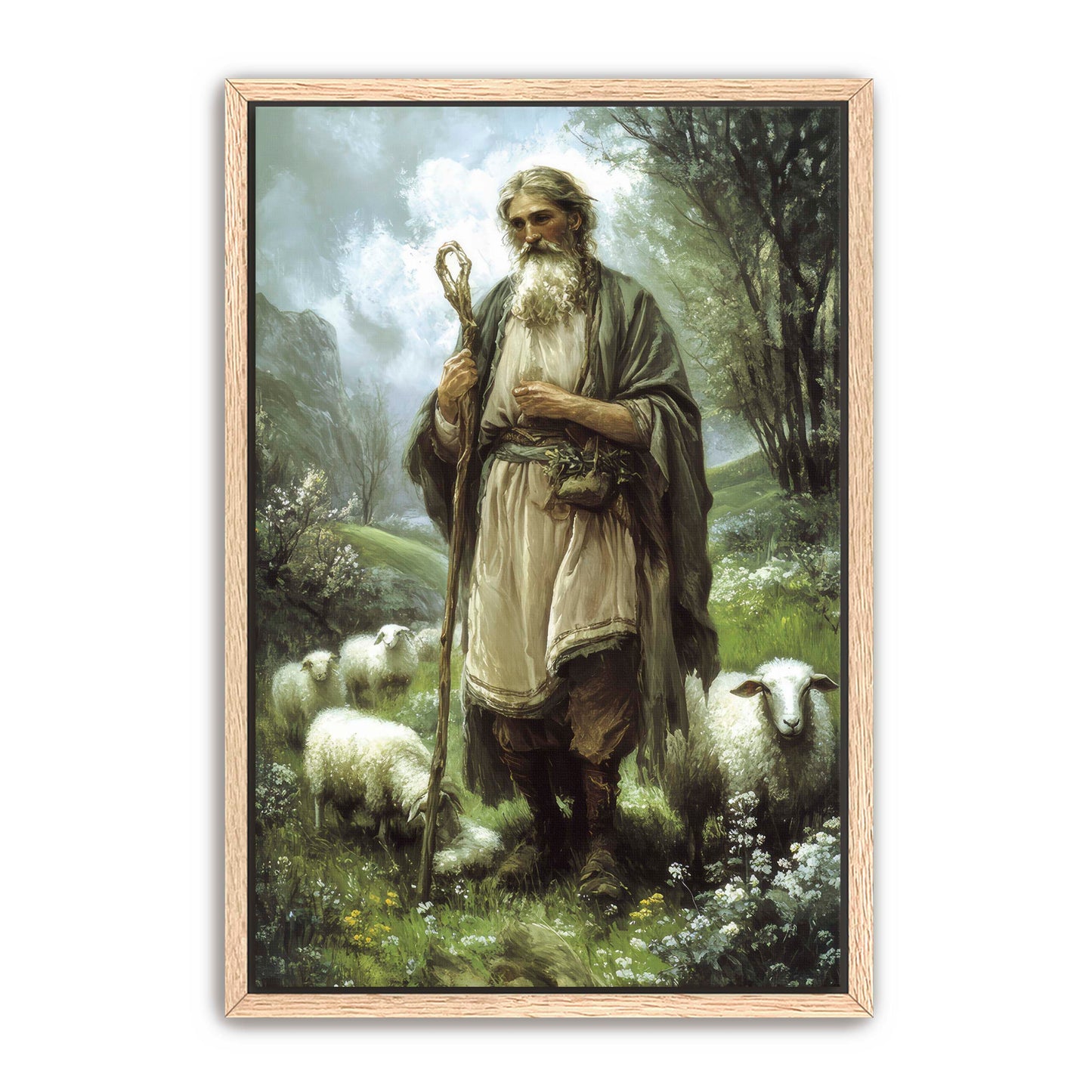 Shepherd and Lambs