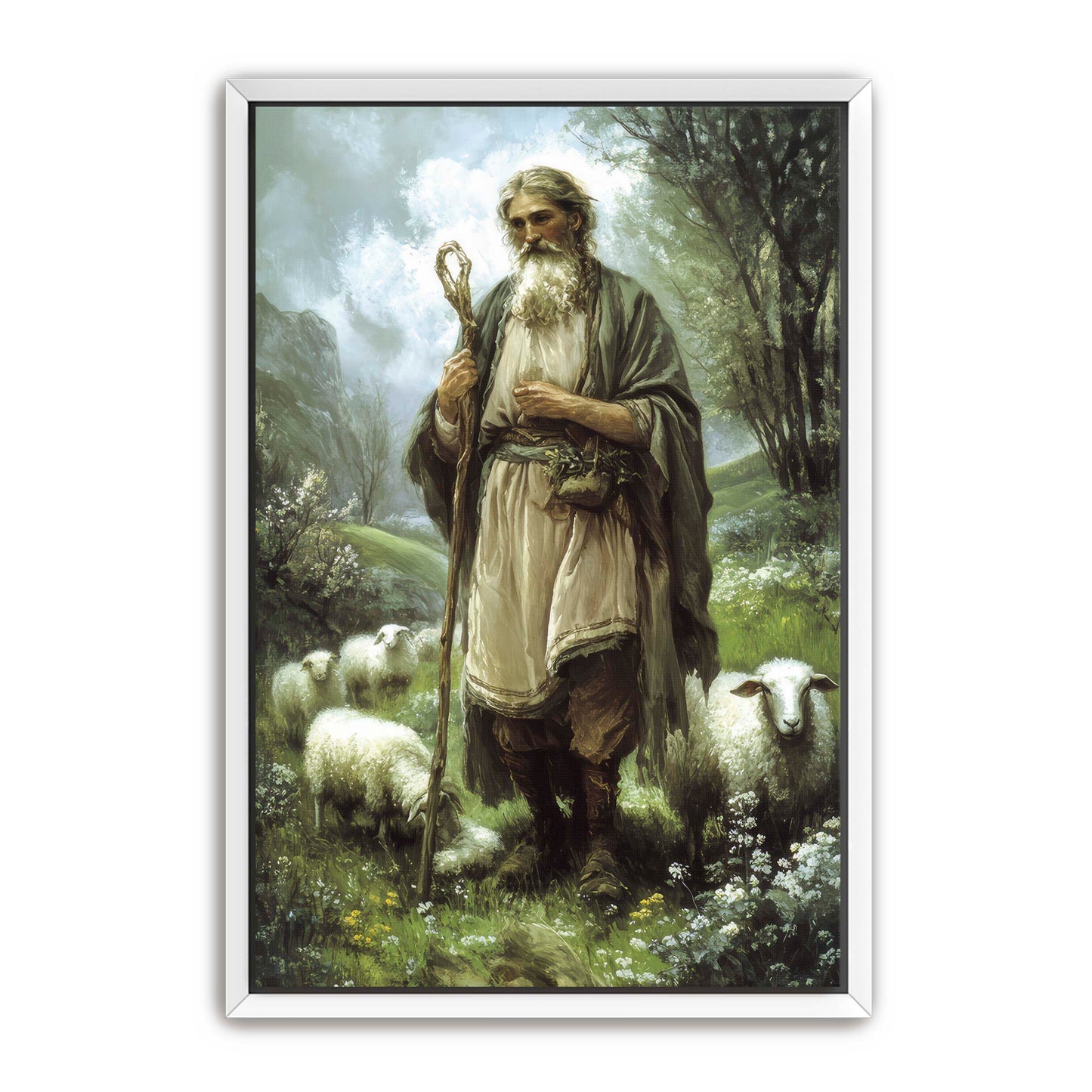 Shepherd and Lambs